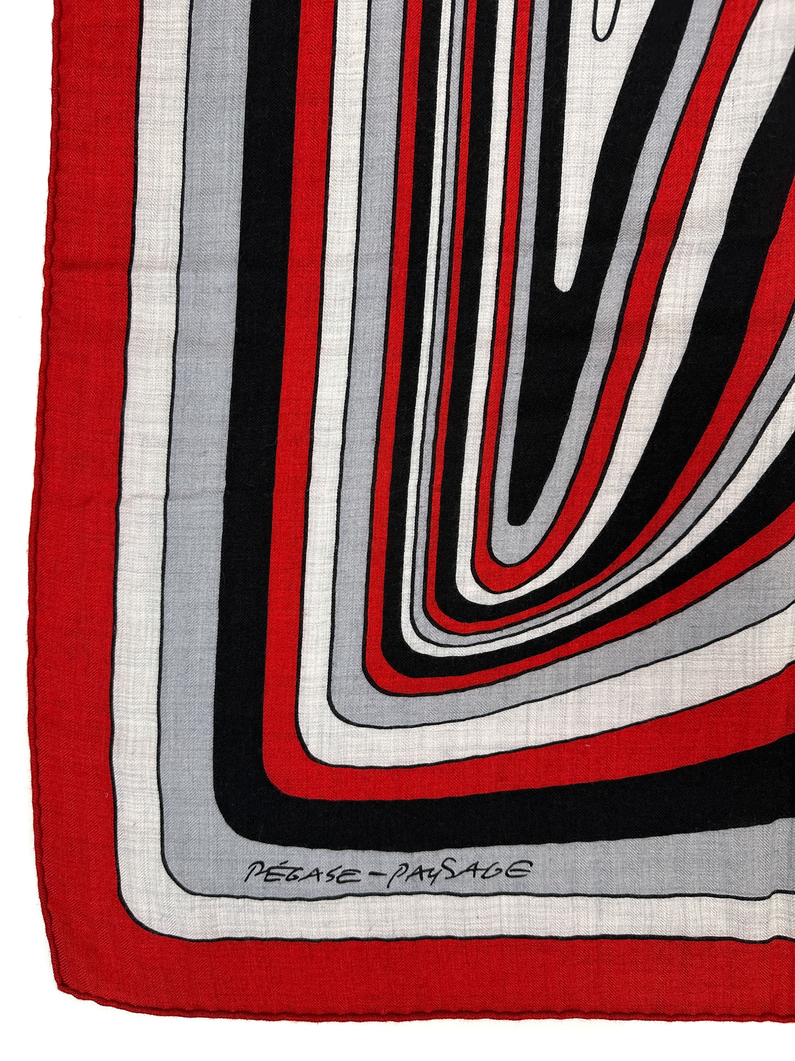 Hermès Pegase Paysage Cashmere Silk 140