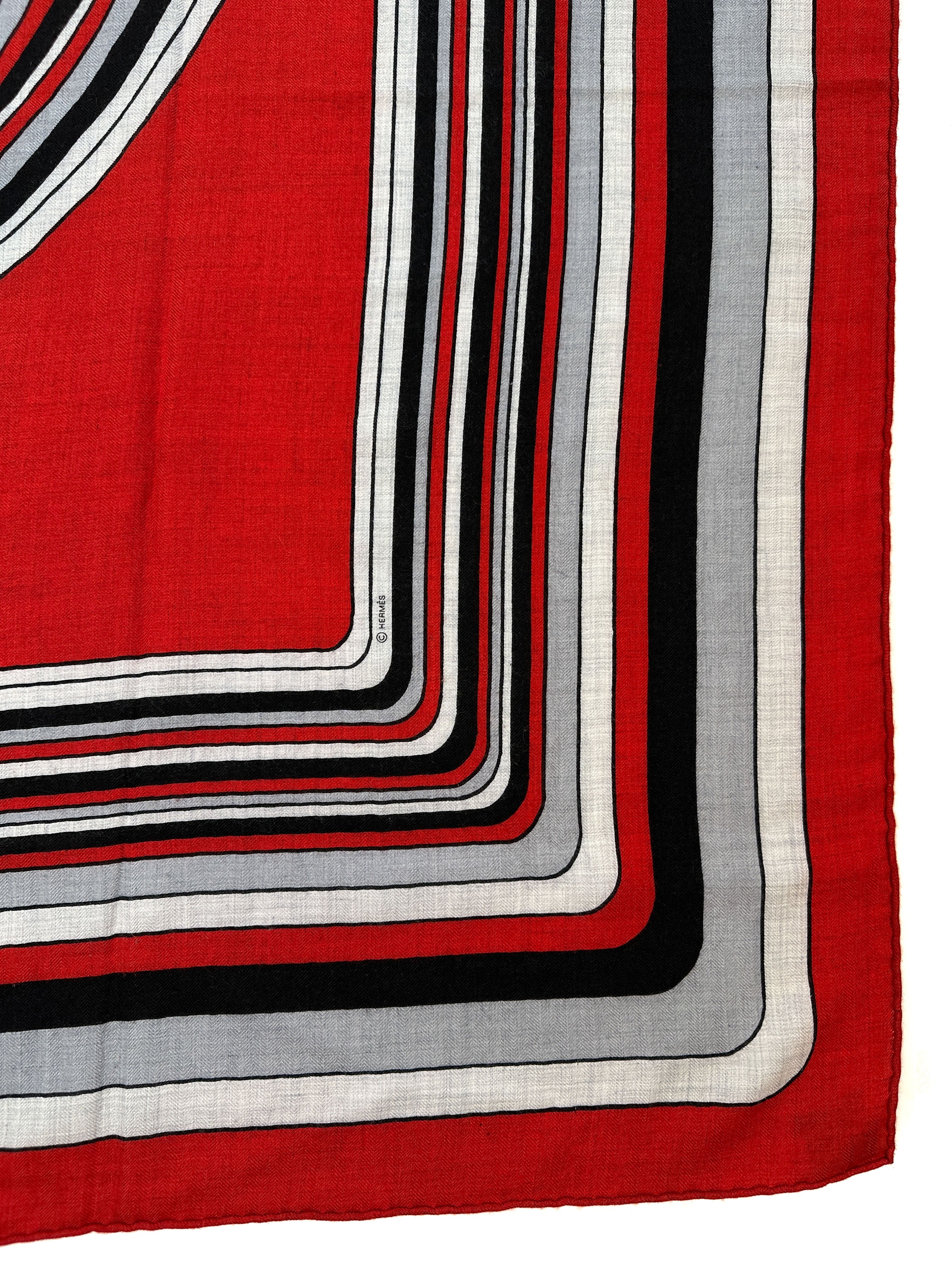 Hermès Pegase Paysage Cashmere Silk 140