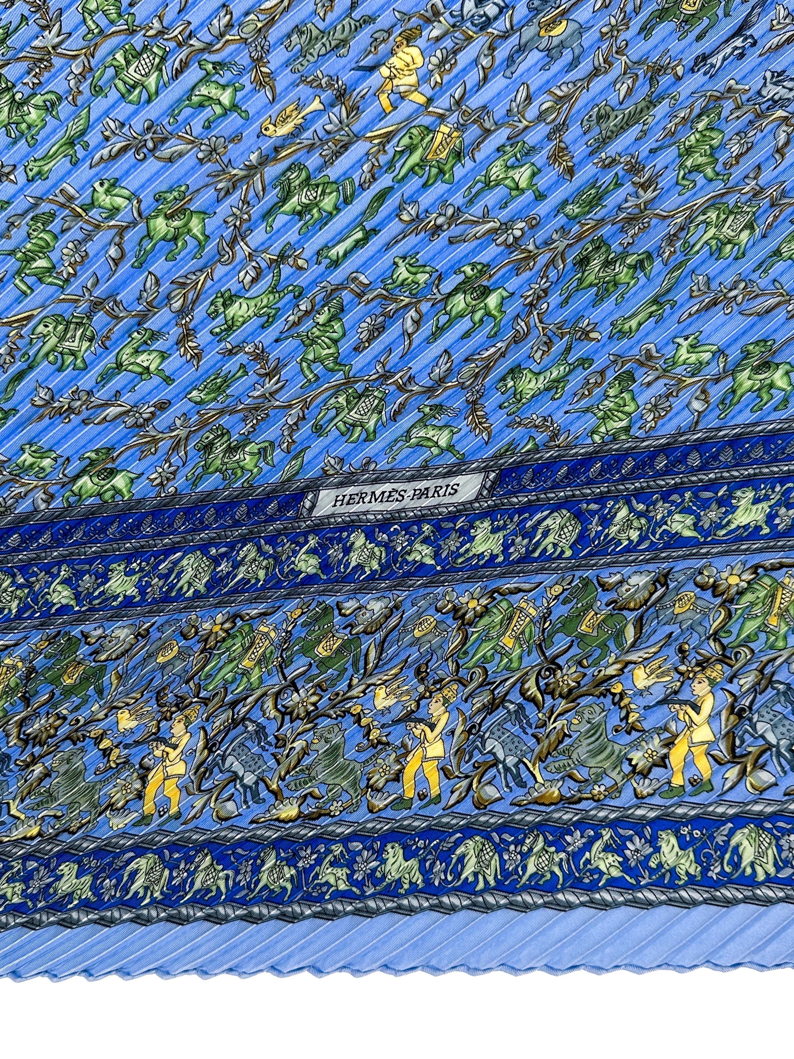 Hermès Chasse en Inde Plissé 90
