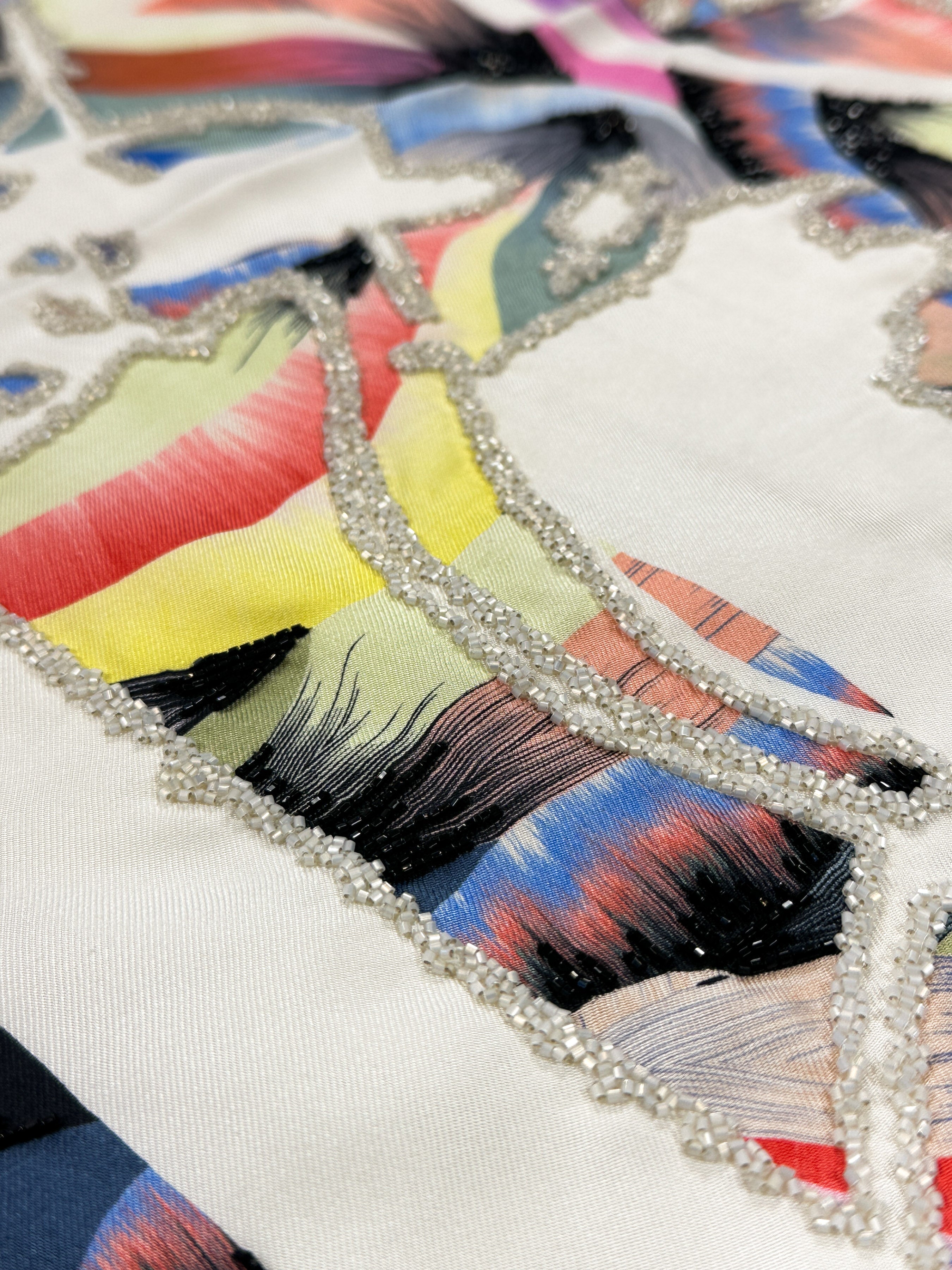 Hermès Ex-Libris Marble Exceptional Beaded 90