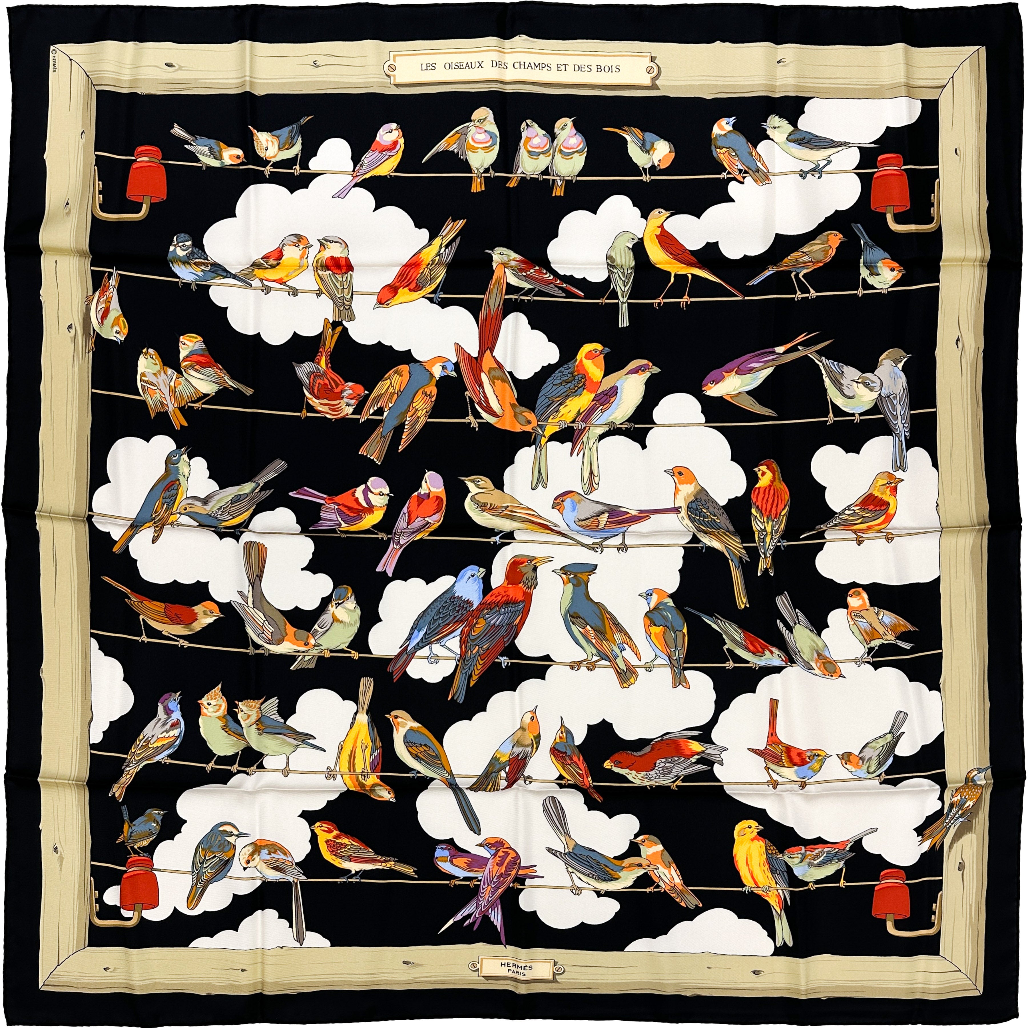 Hermès Les Oiseaux des Champs et des Bois 90