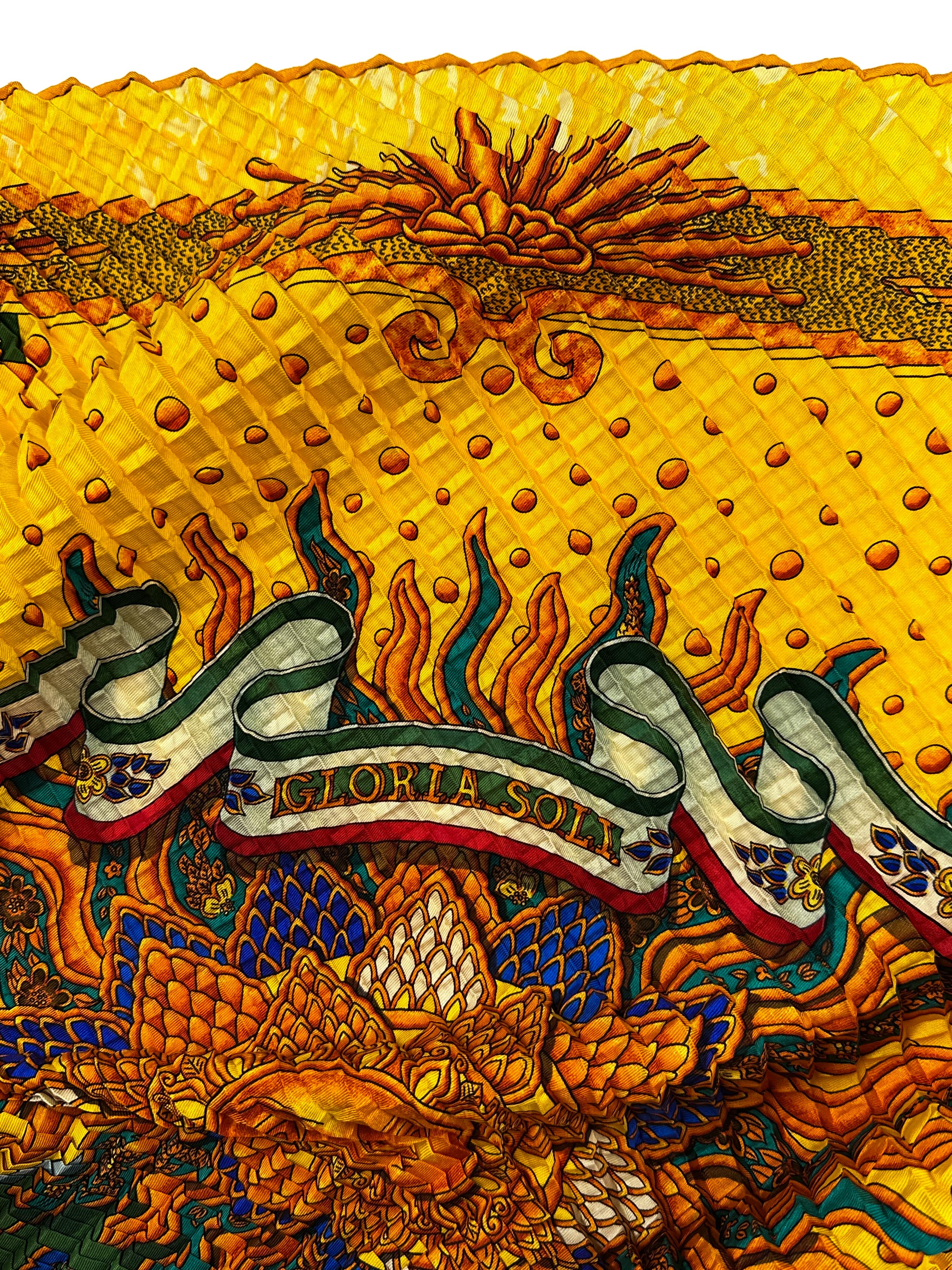 Hermès Gloria Soli Mosaic Plissé 90