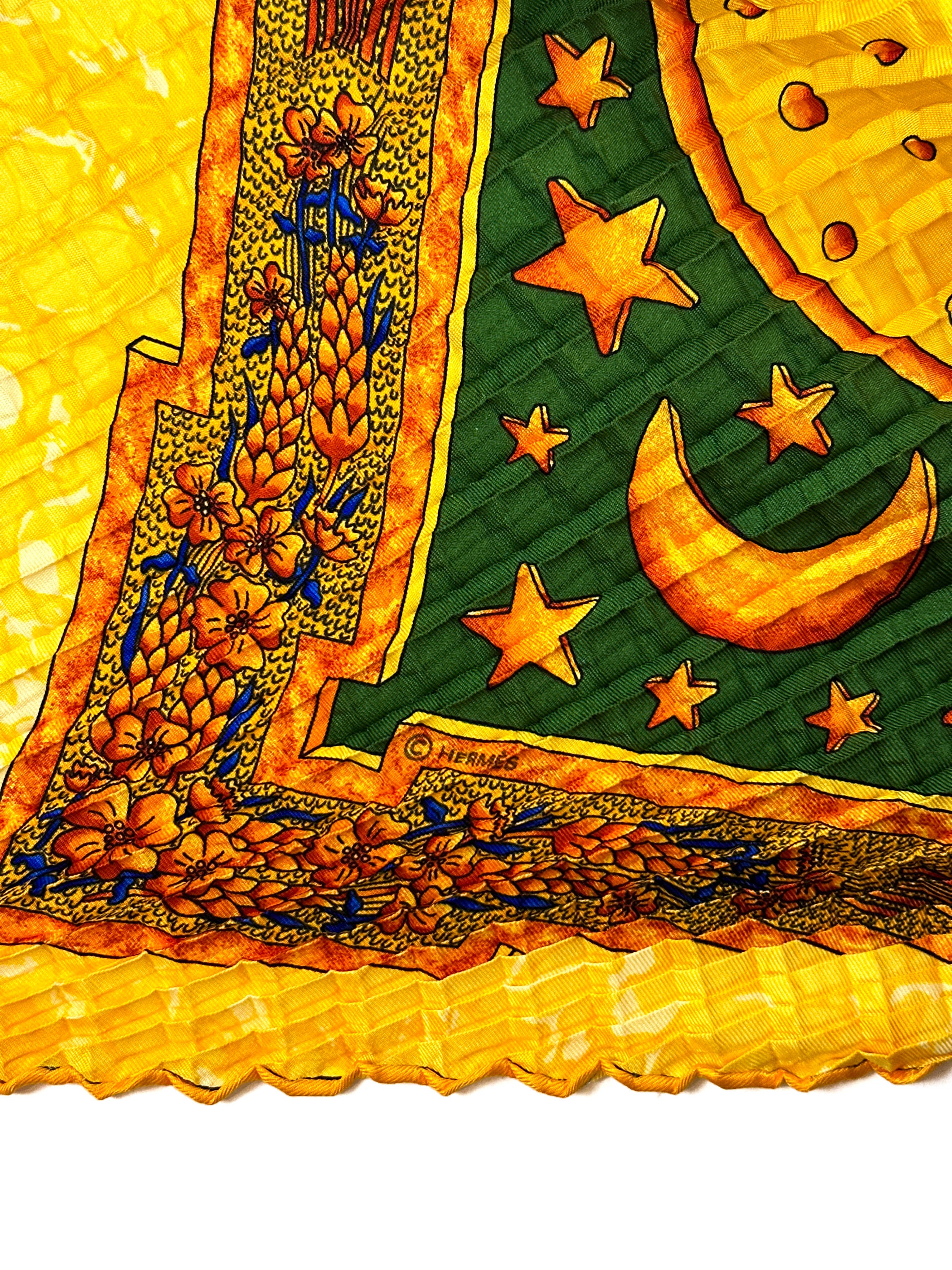 Hermès Gloria Soli Mosaic Plissé 90