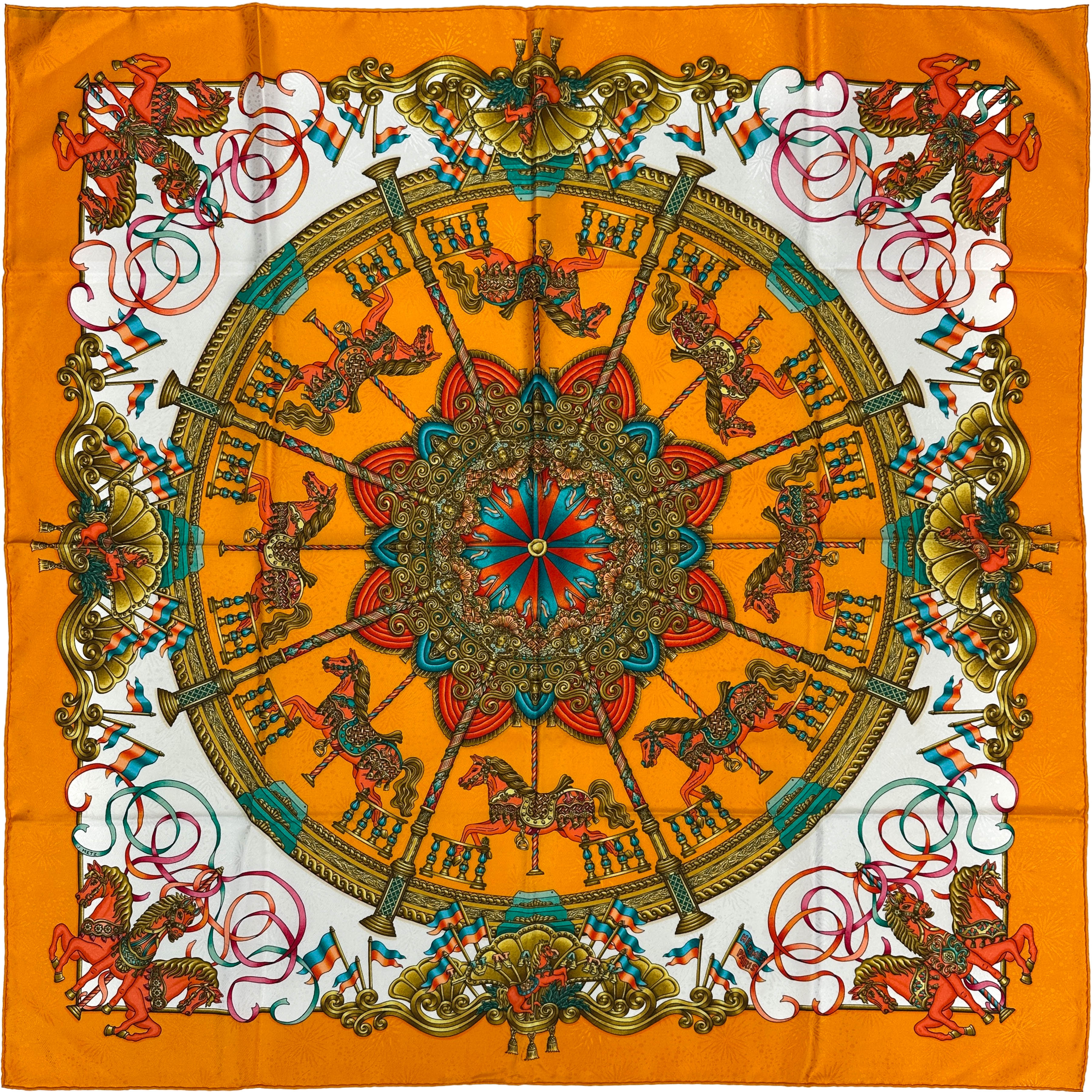Hermès Luna Park Jacquard 90