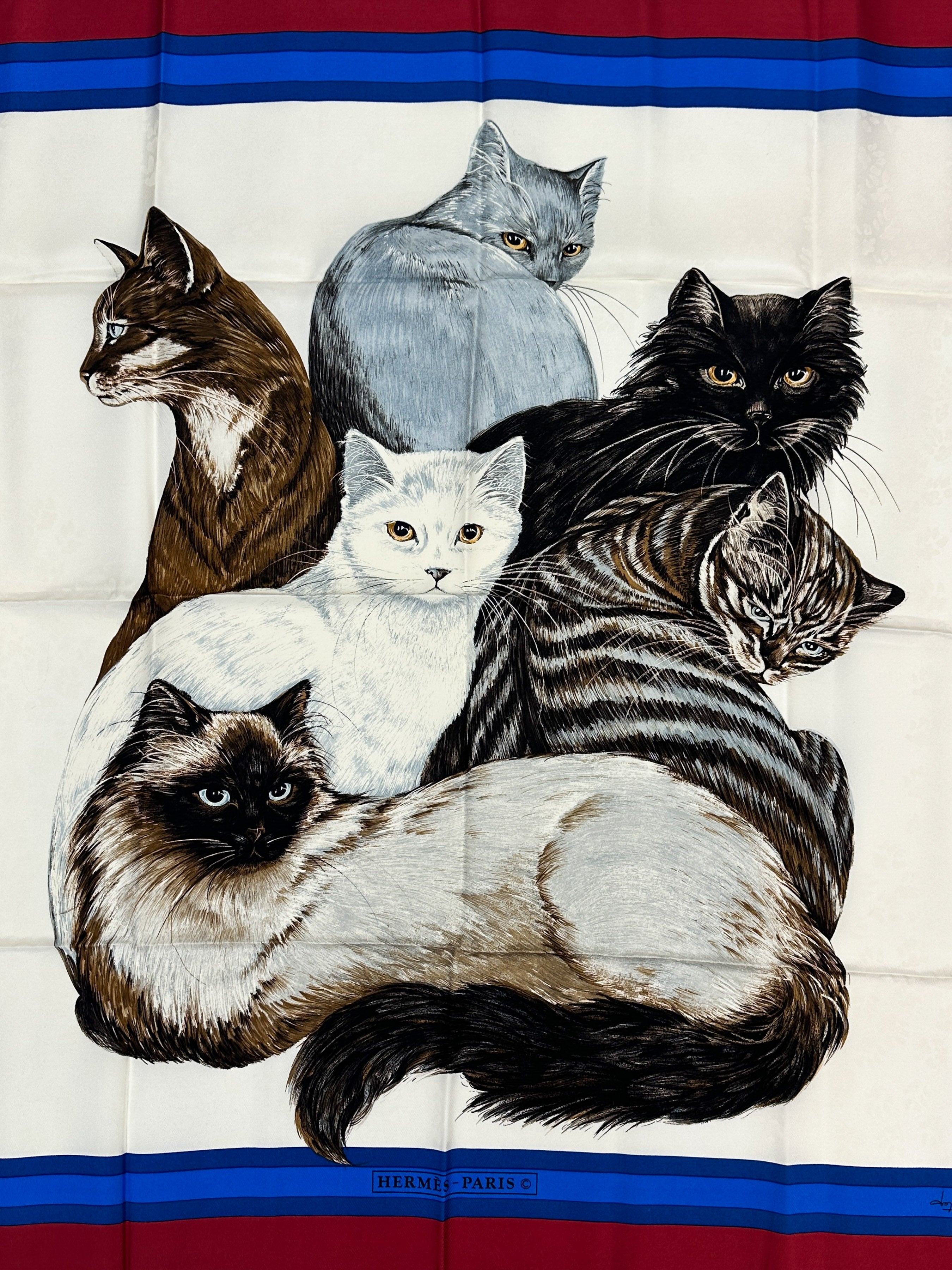 Hermès Les Chats 90