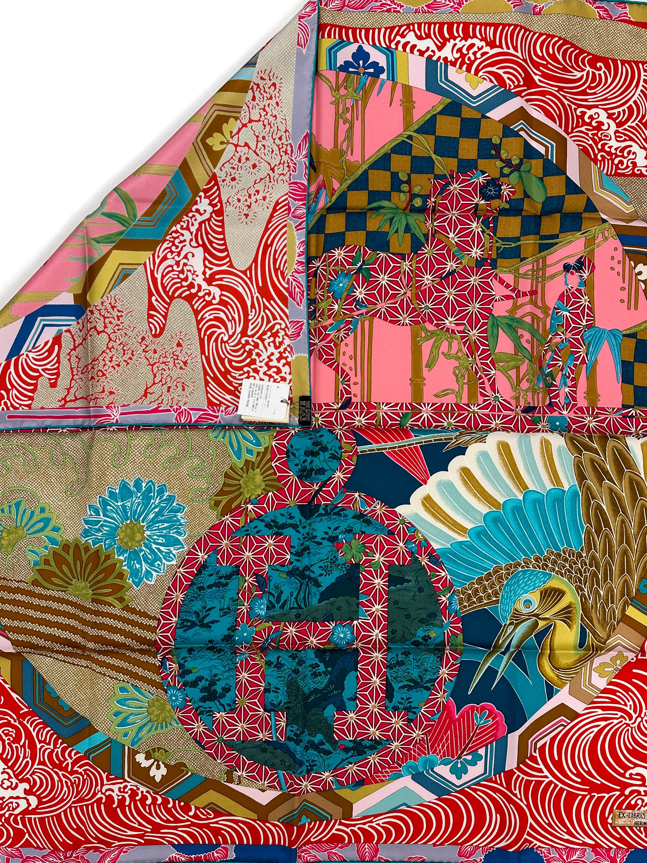 未使用級✨HERMES EX-LIBRIS EN KIMONOS カレジュアン Hermès Ex-Libris en Kimonos 90
