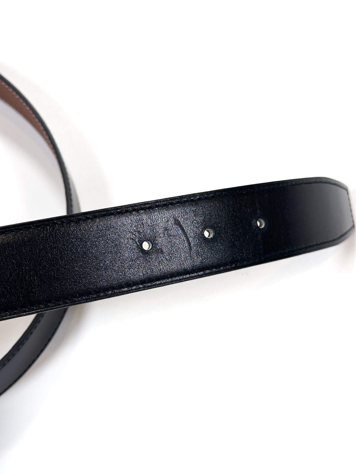 Hermès Mini Hammered Constance Belt Buckle & Reversible Leather Strap