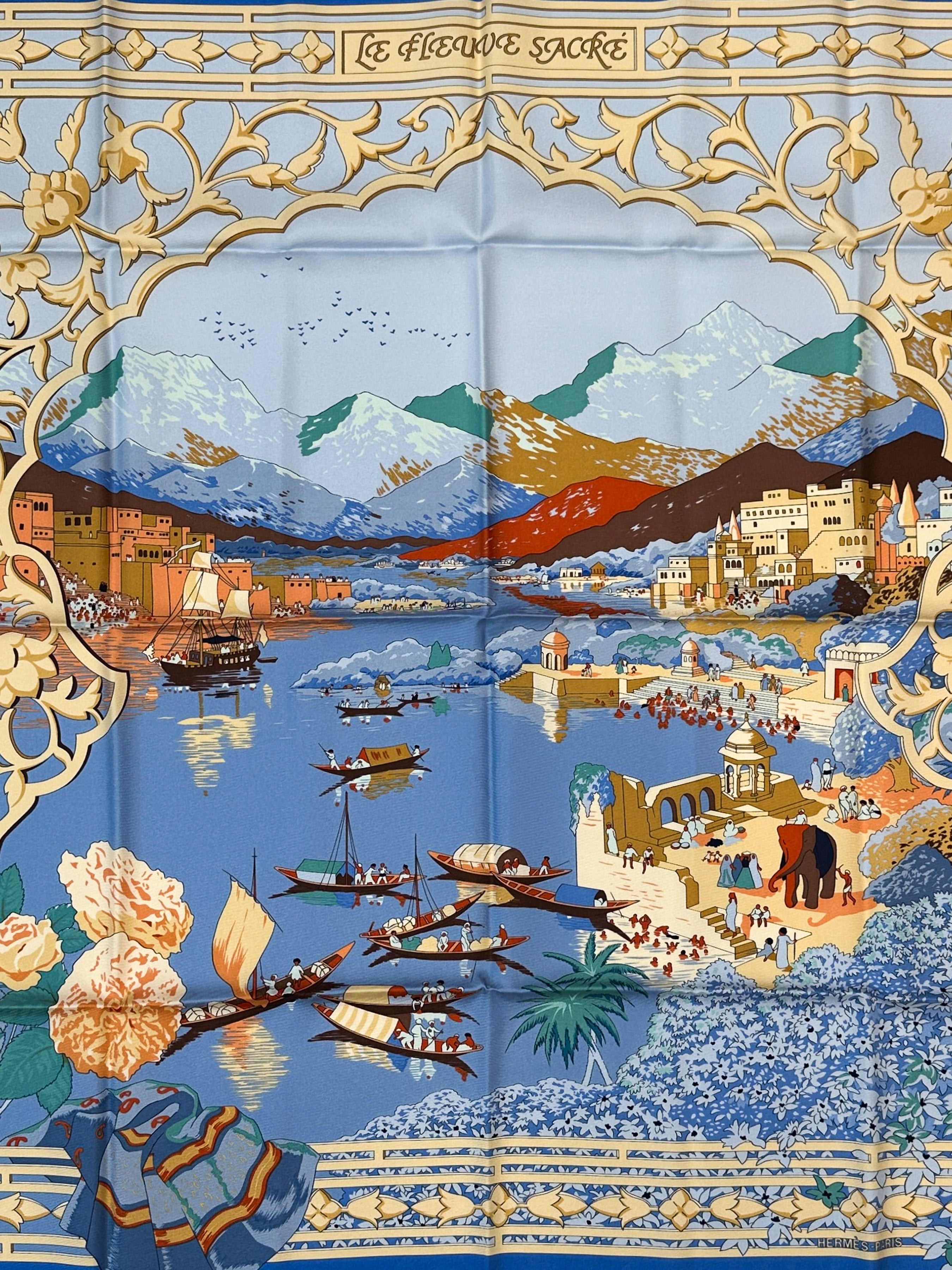 Hermès Le Fleuve Sacré 90