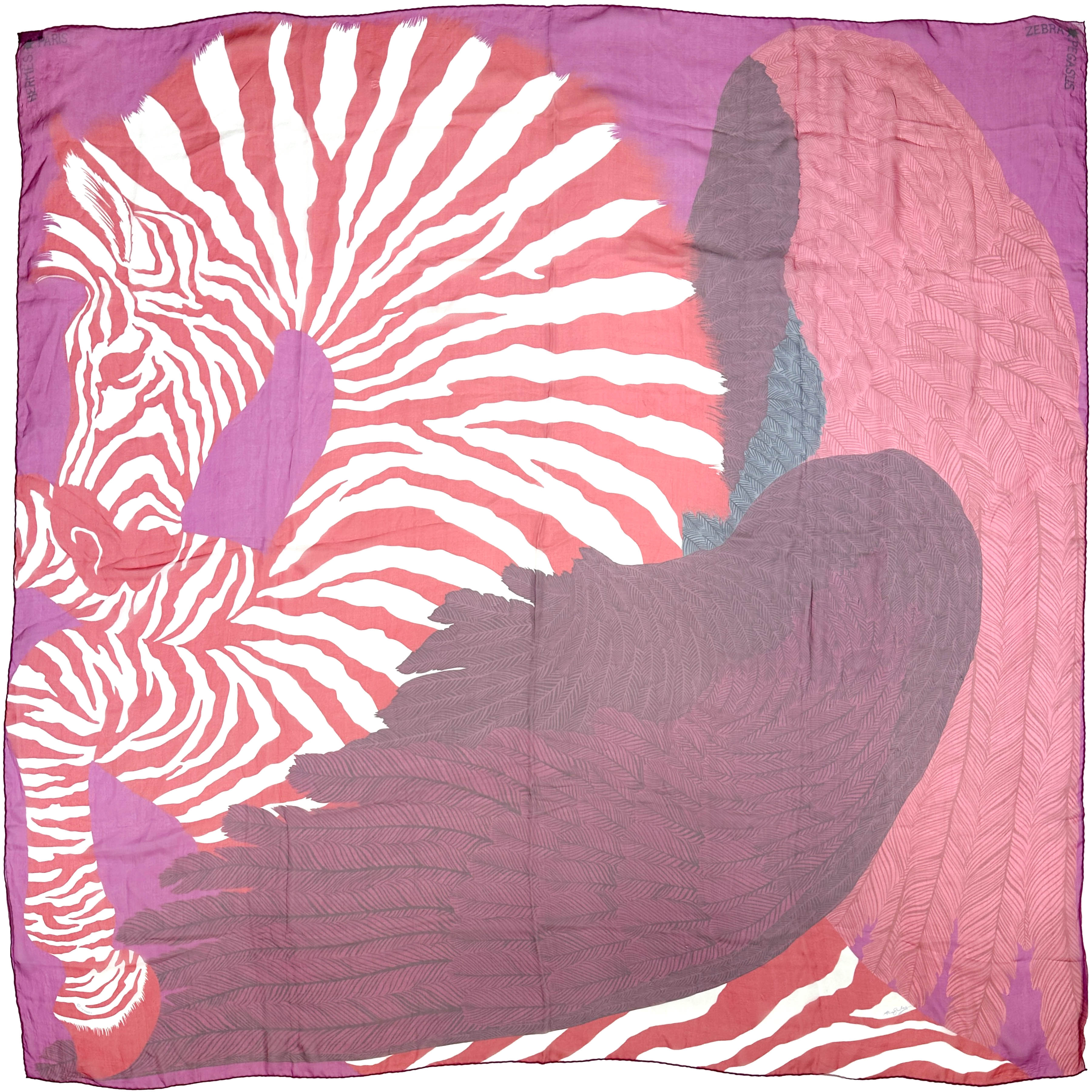 Hermès Zebra Pegasus Mousseline 140