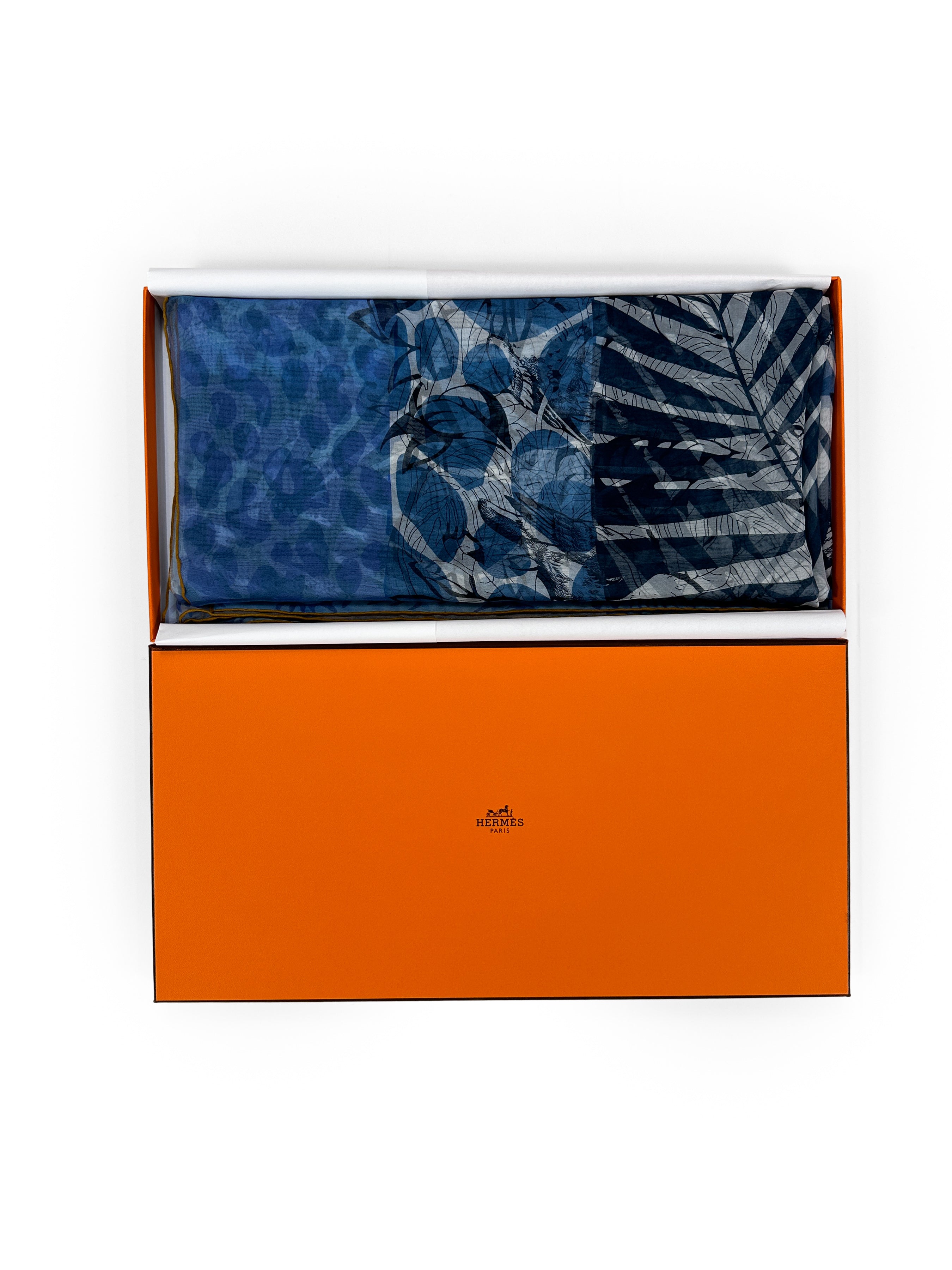 Hermès Jungle Love Stamped Mousseline 140