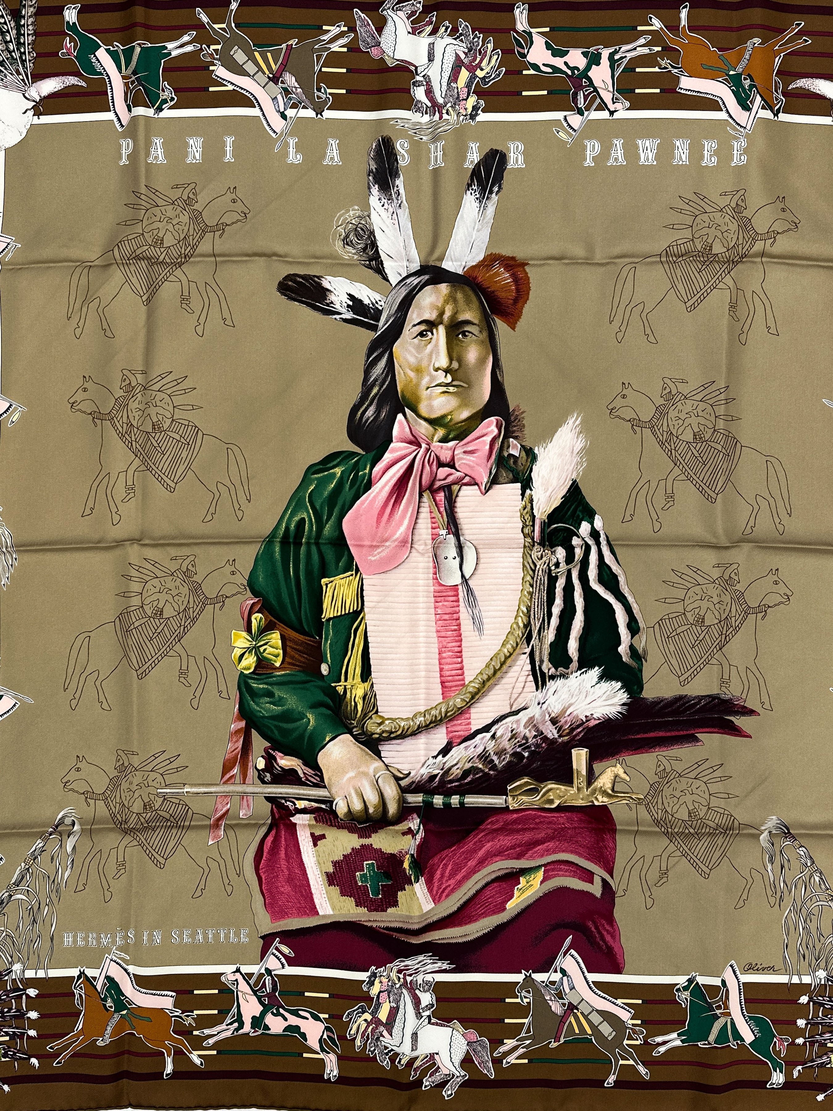 Hermès *Limited Edition Hermès In Seattle 2009* Pani La Shar Pawnee 90