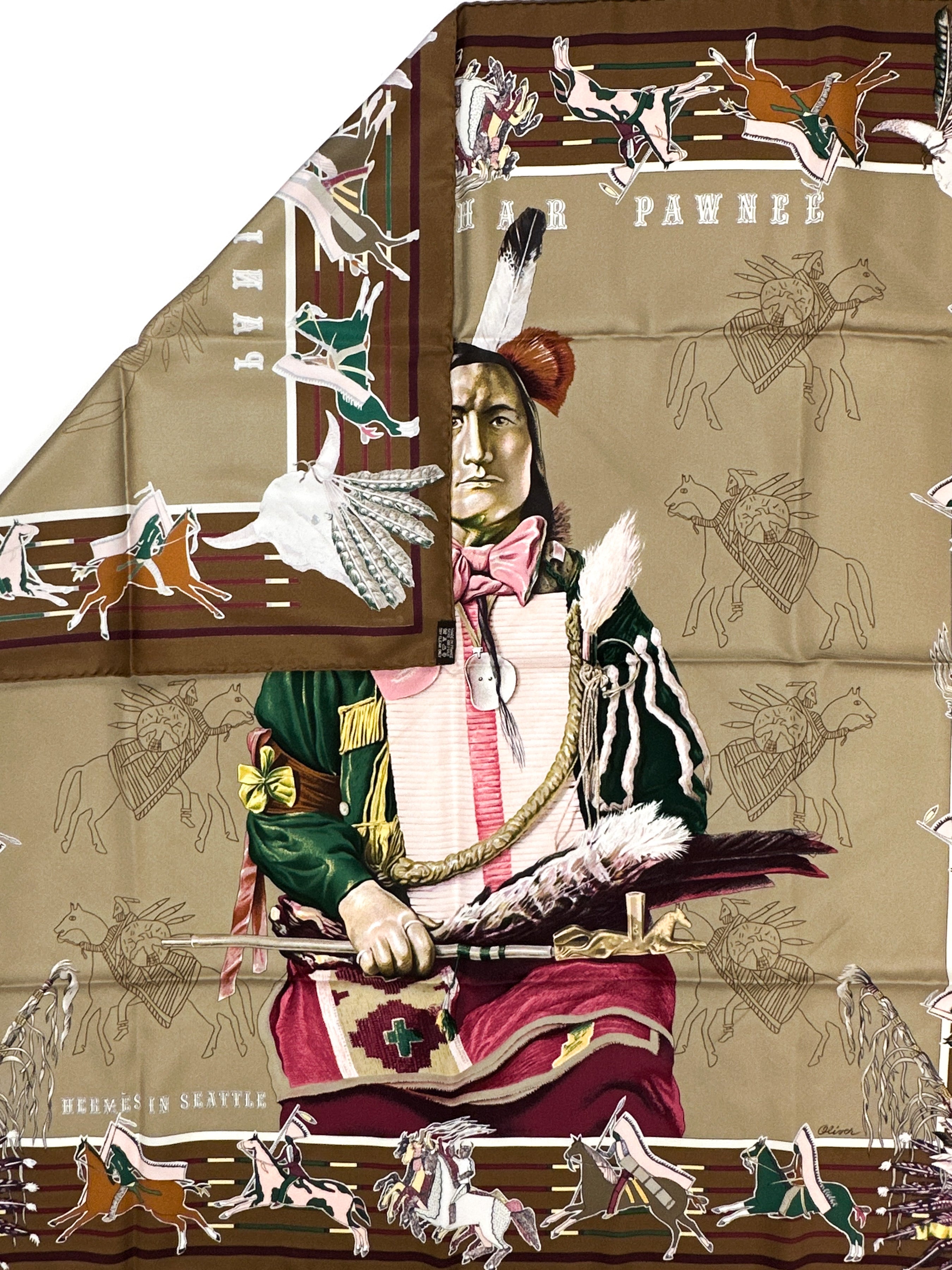 Hermès *Limited Edition Hermès In Seattle 2009* Pani La Shar Pawnee 90