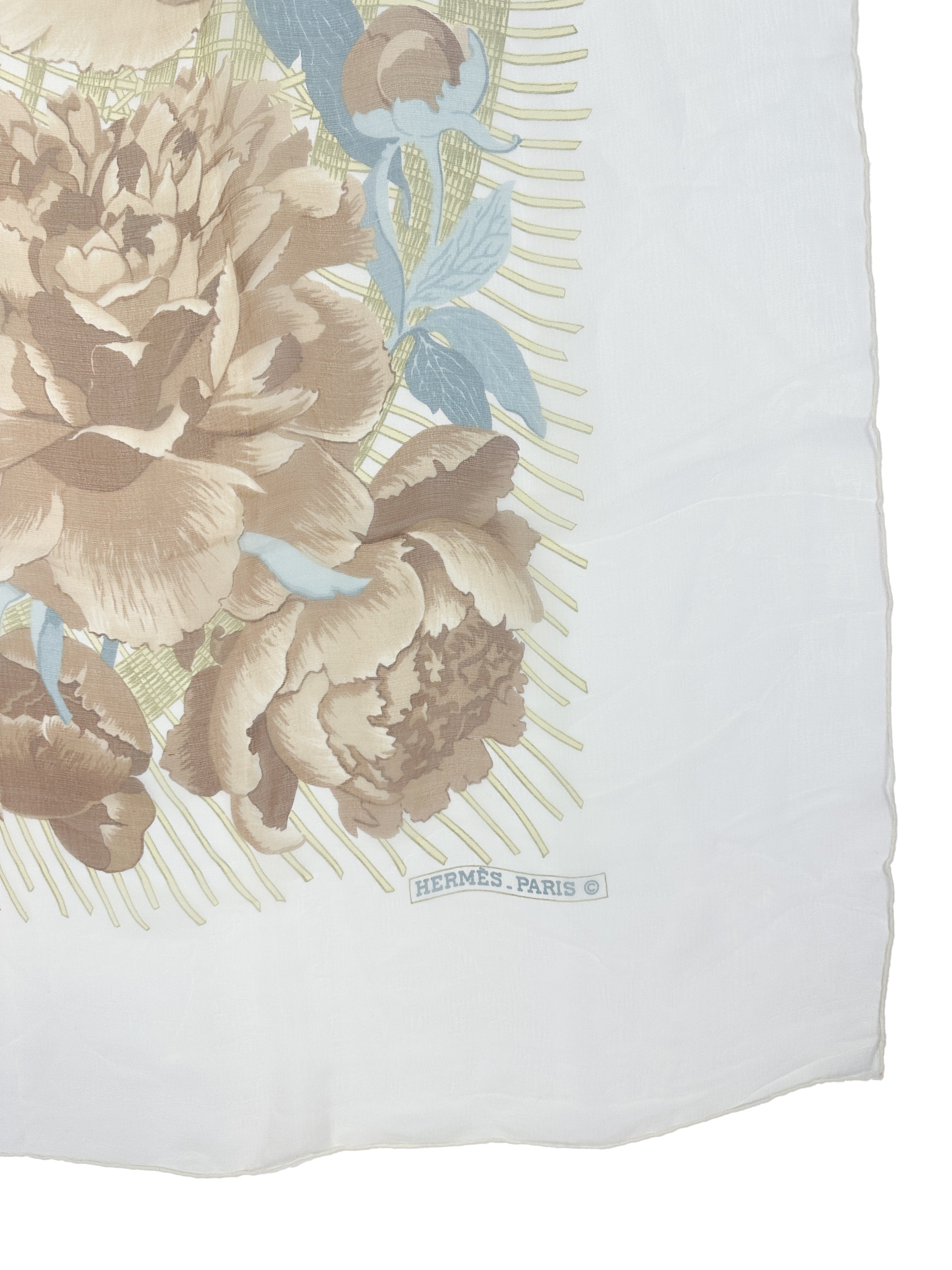 Hermès Les Pivoines Mousseline 110