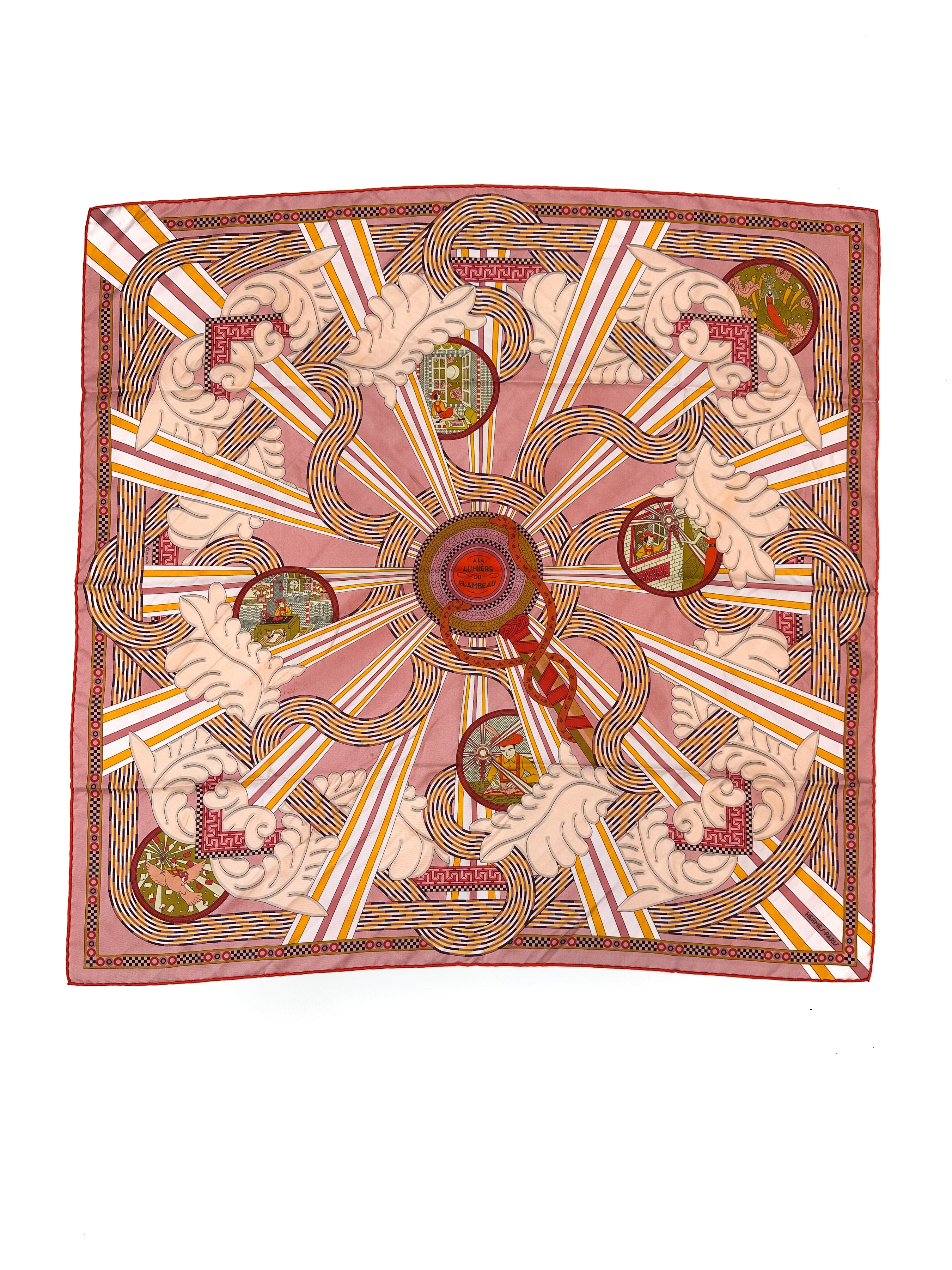 Hermès A La Lumiere du Flambeau Double Face 90