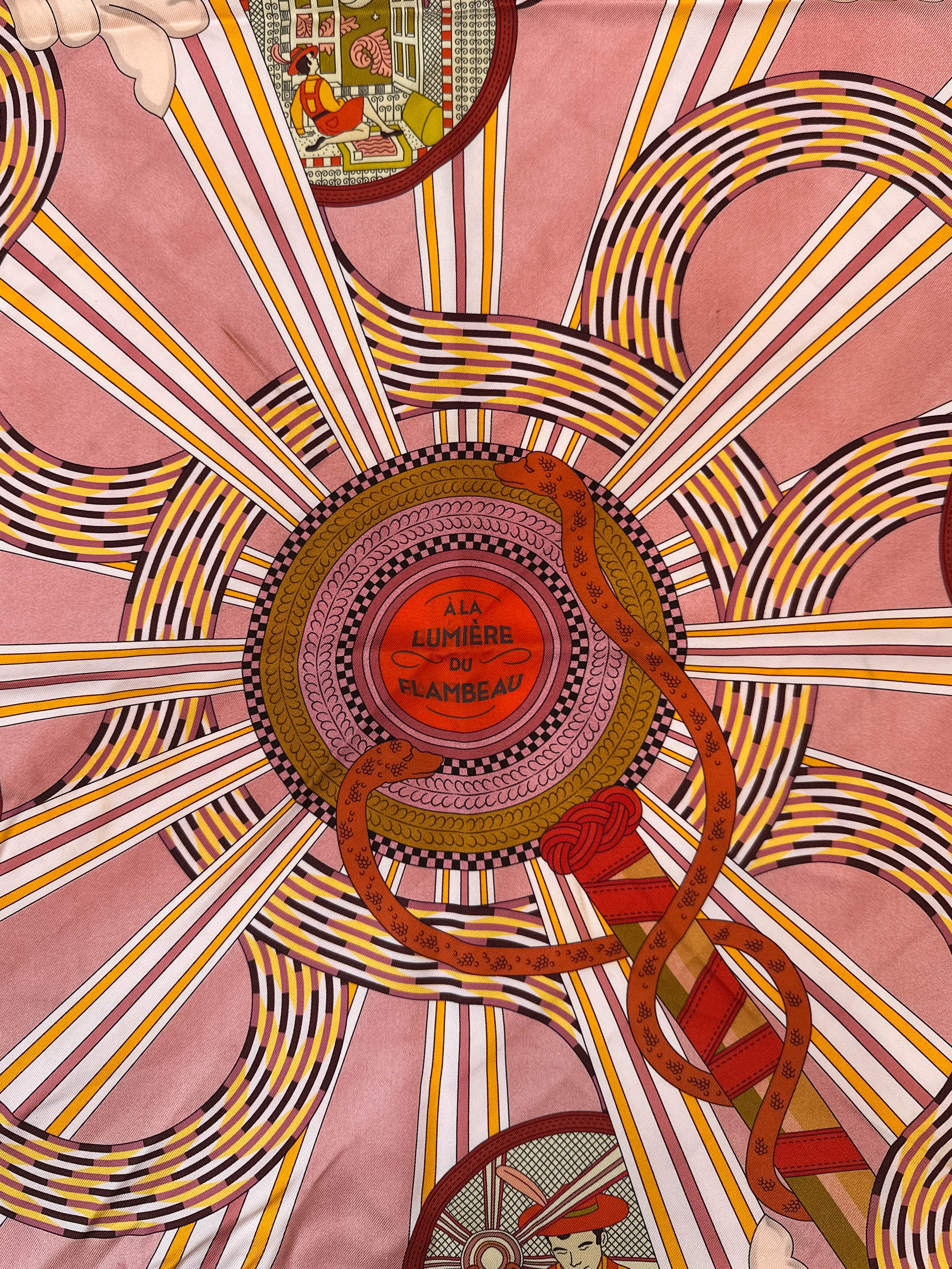 Hermès A La Lumiere du Flambeau Double Face 90