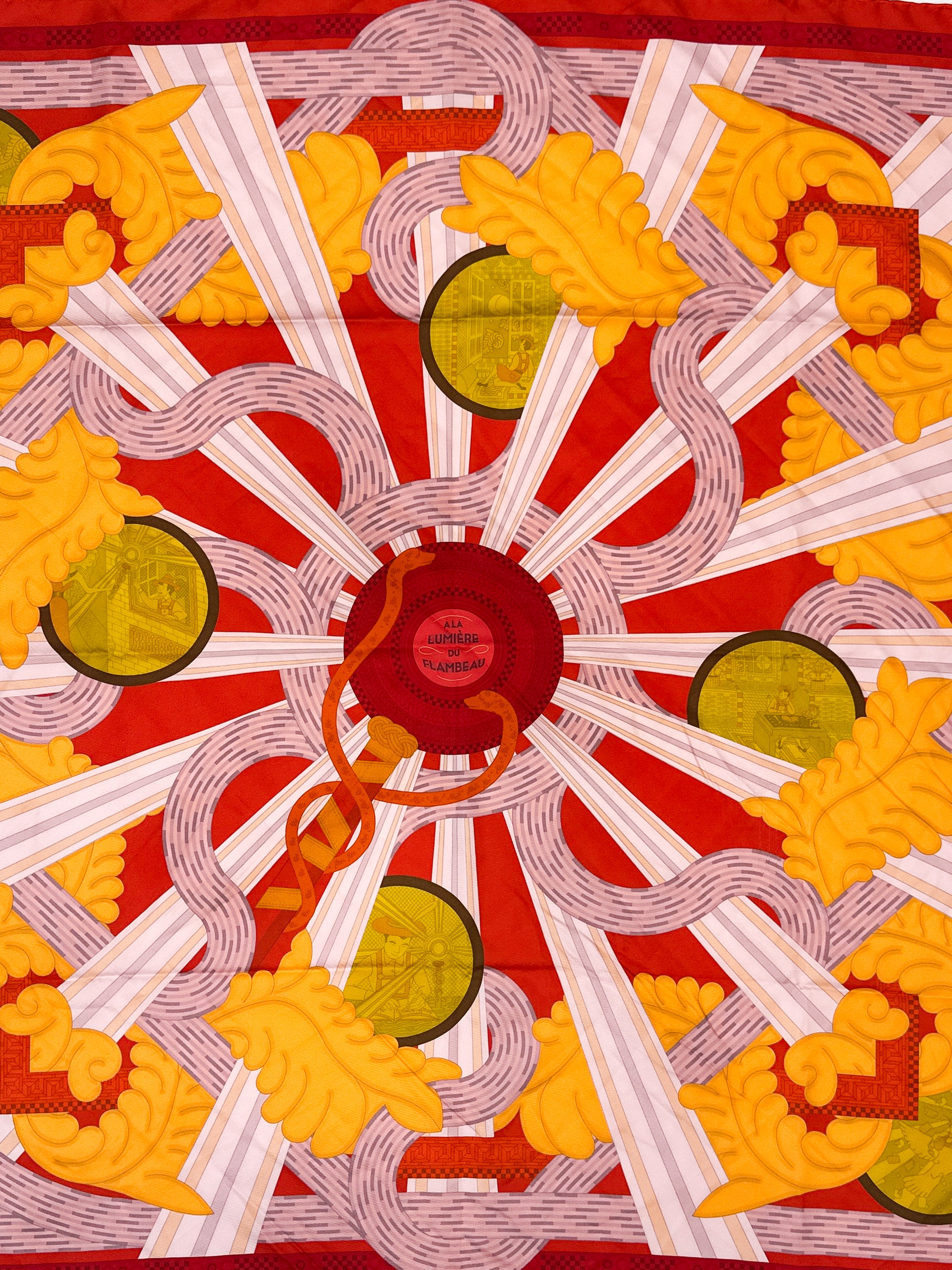 Hermès A La Lumiere du Flambeau Double Face 90