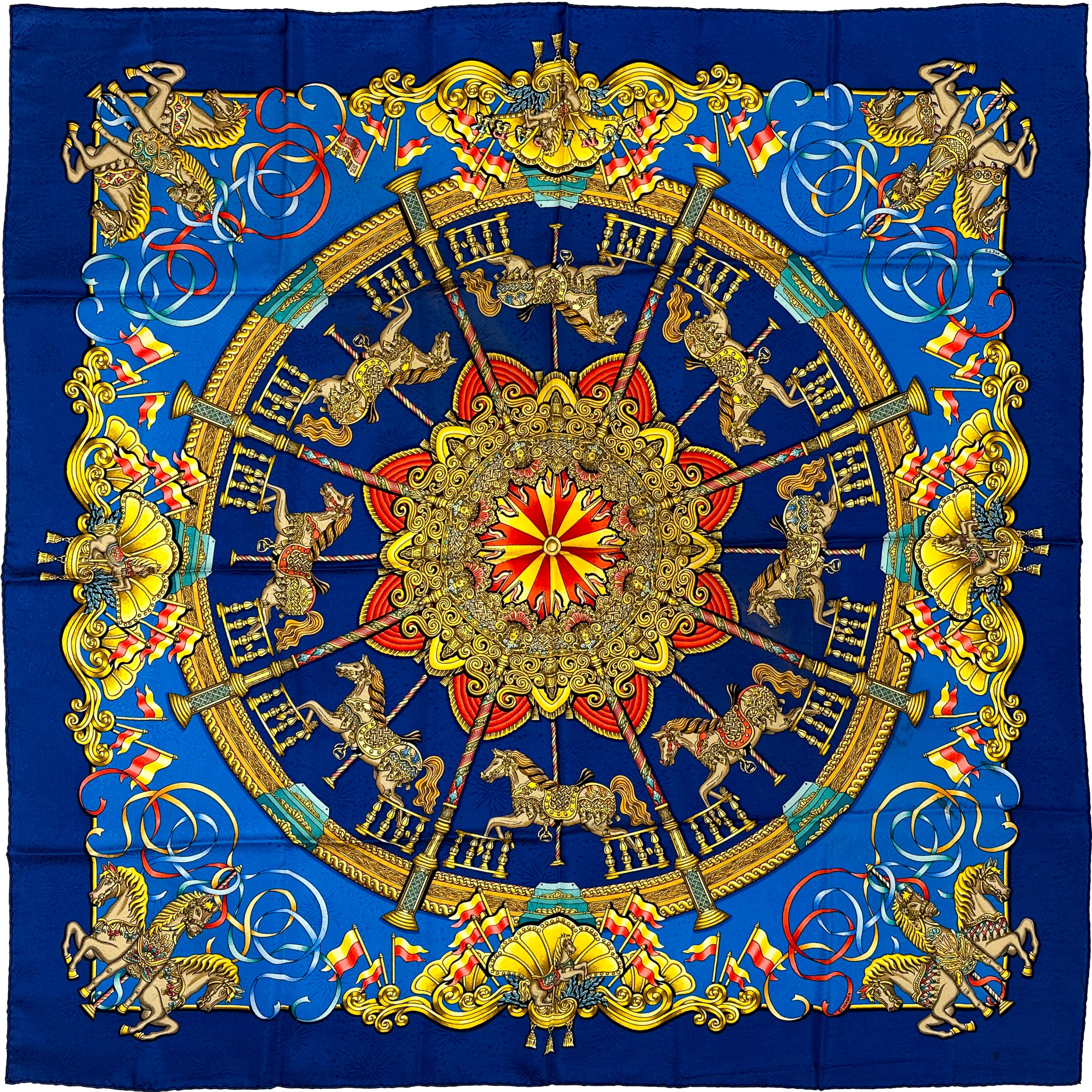 Hermès Luna Park Jacquard 90