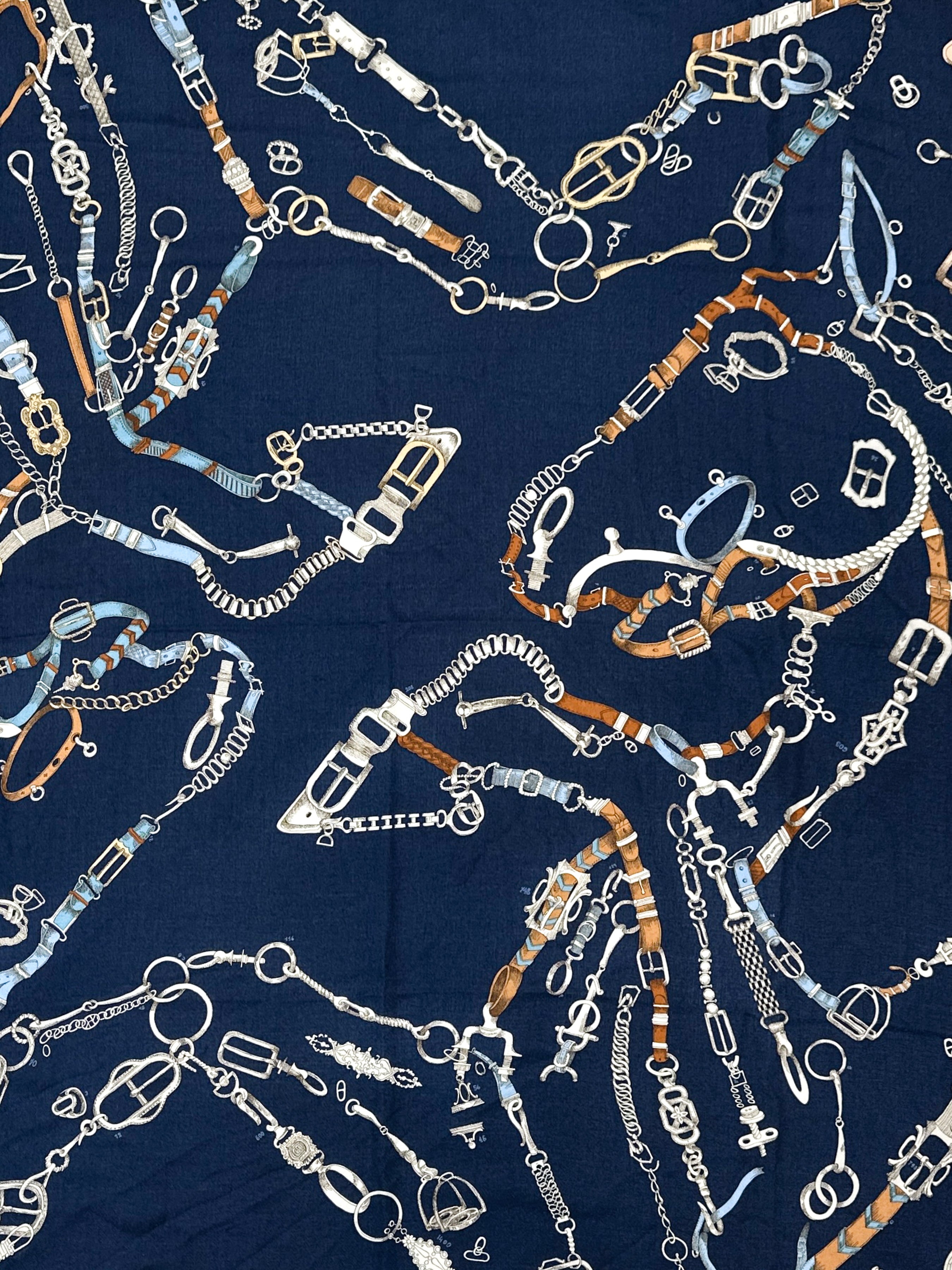 Hermès Les Chevaux Dechaines Cashmere Silk 140