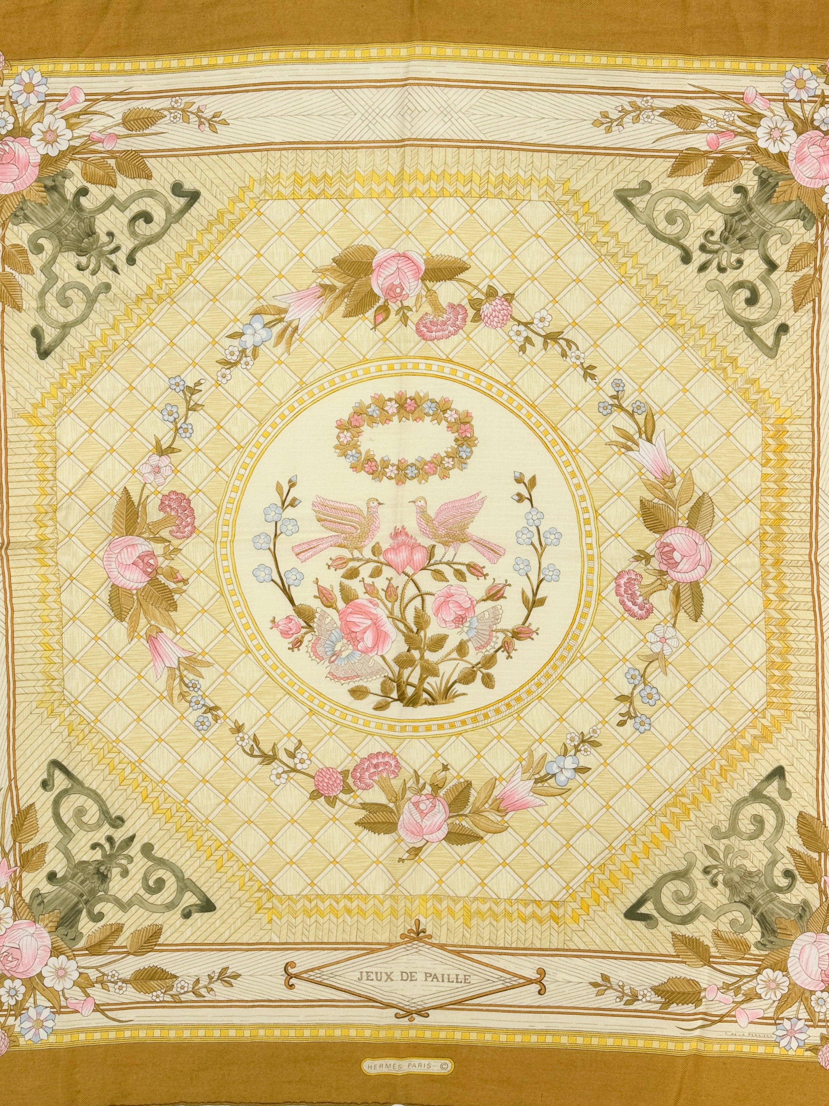 Hermès Jeux de Paille Cashmere Silk 90