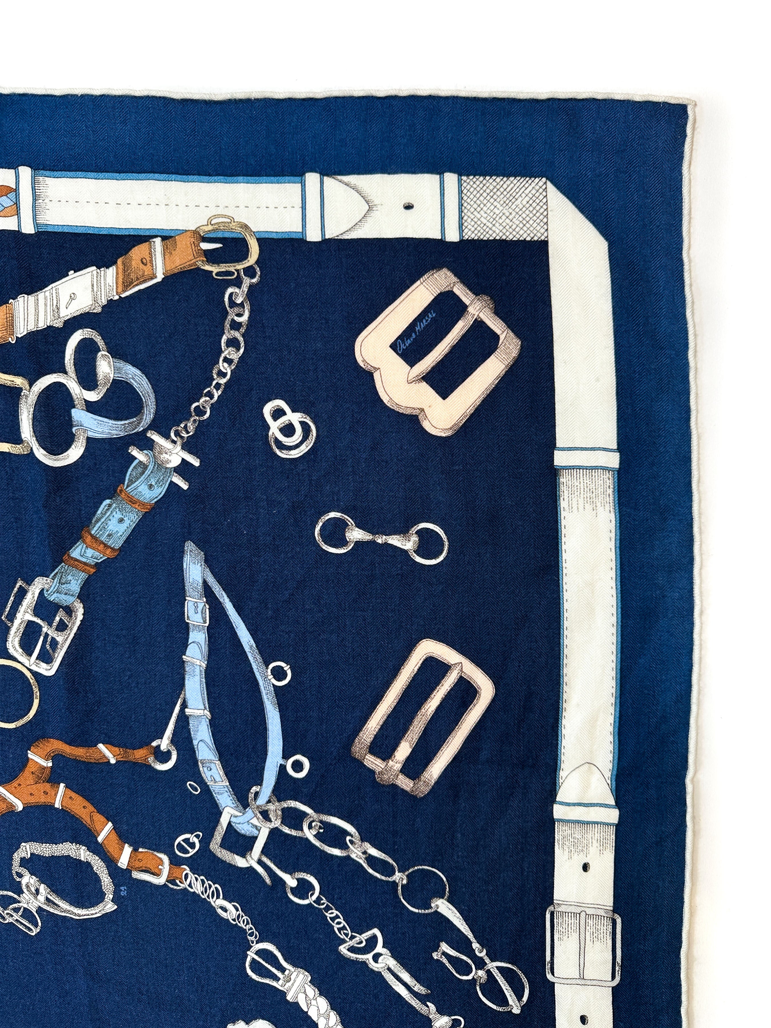 Hermès Les Chevaux Dechaines Cashmere Silk 140