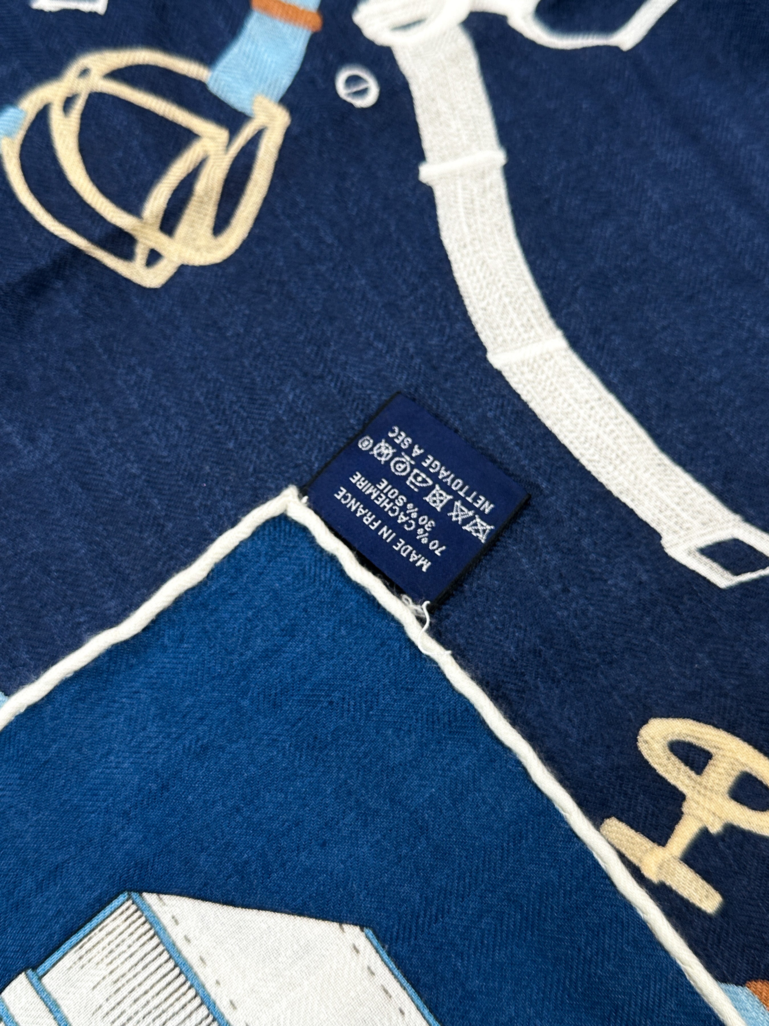 Hermès Les Chevaux Dechaines Cashmere Silk 140