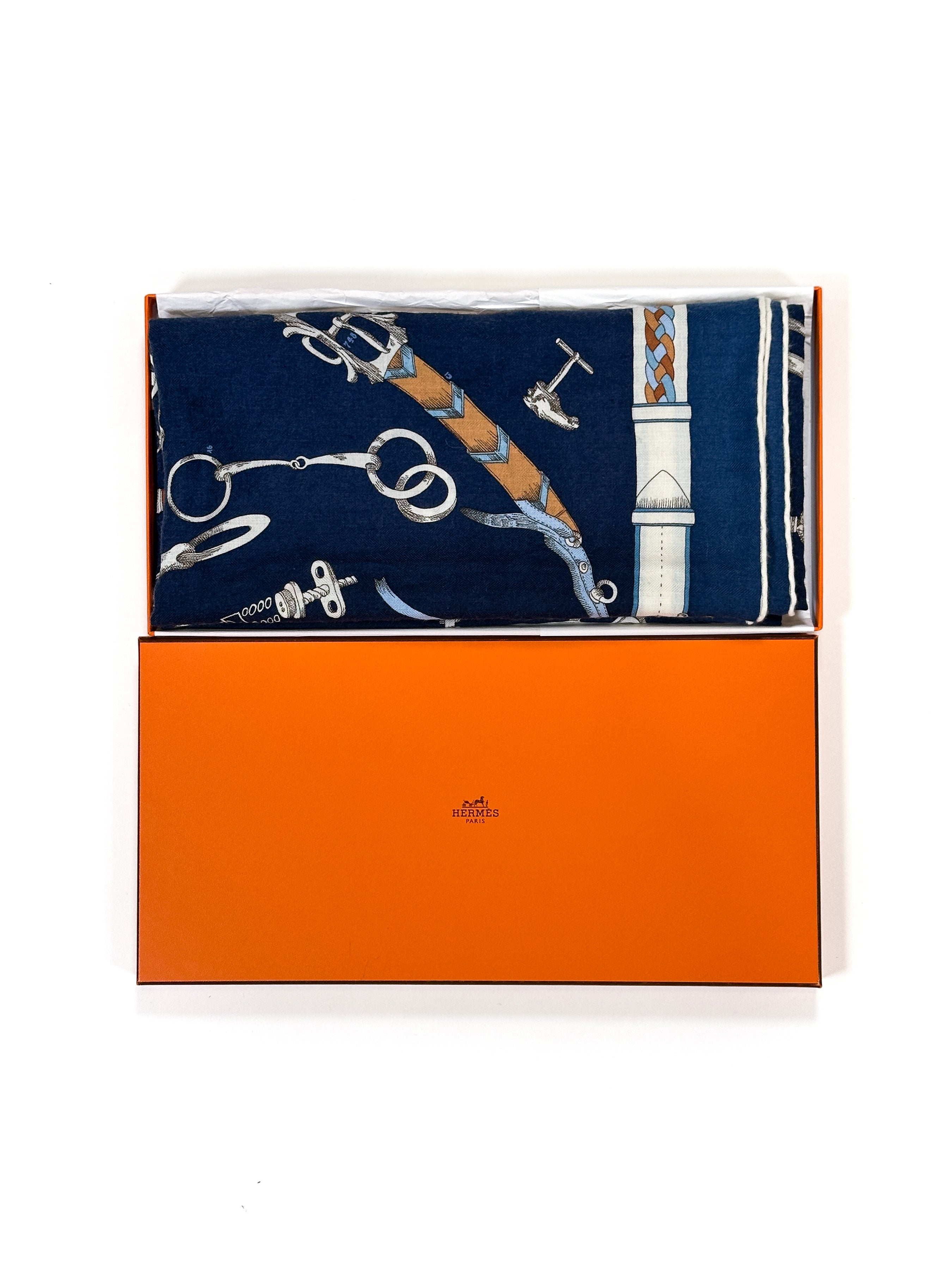 Hermès Les Chevaux Dechaines Cashmere Silk 140