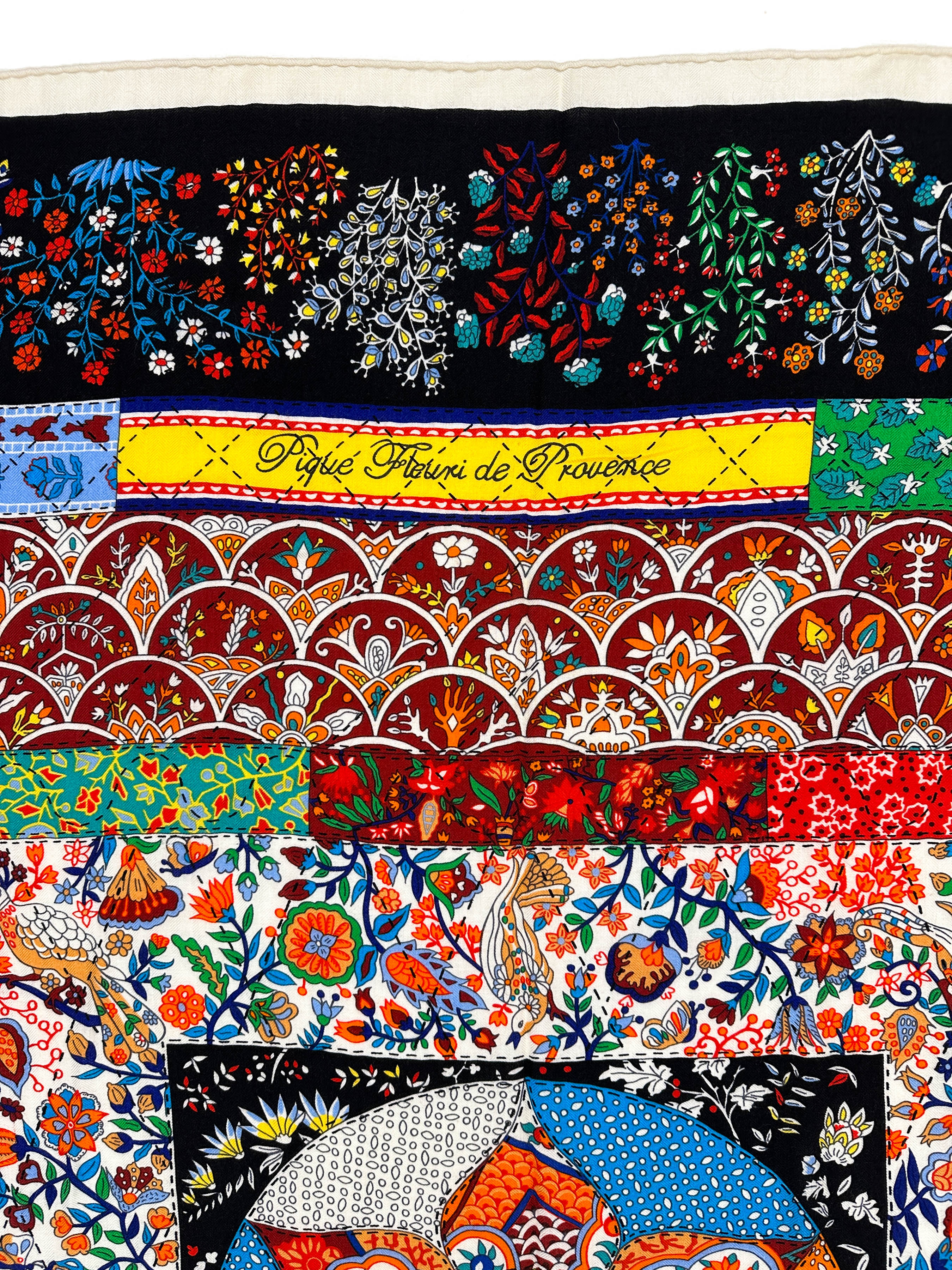 Hermès Piqué Fleuri de Provence Cashmere Silk 140