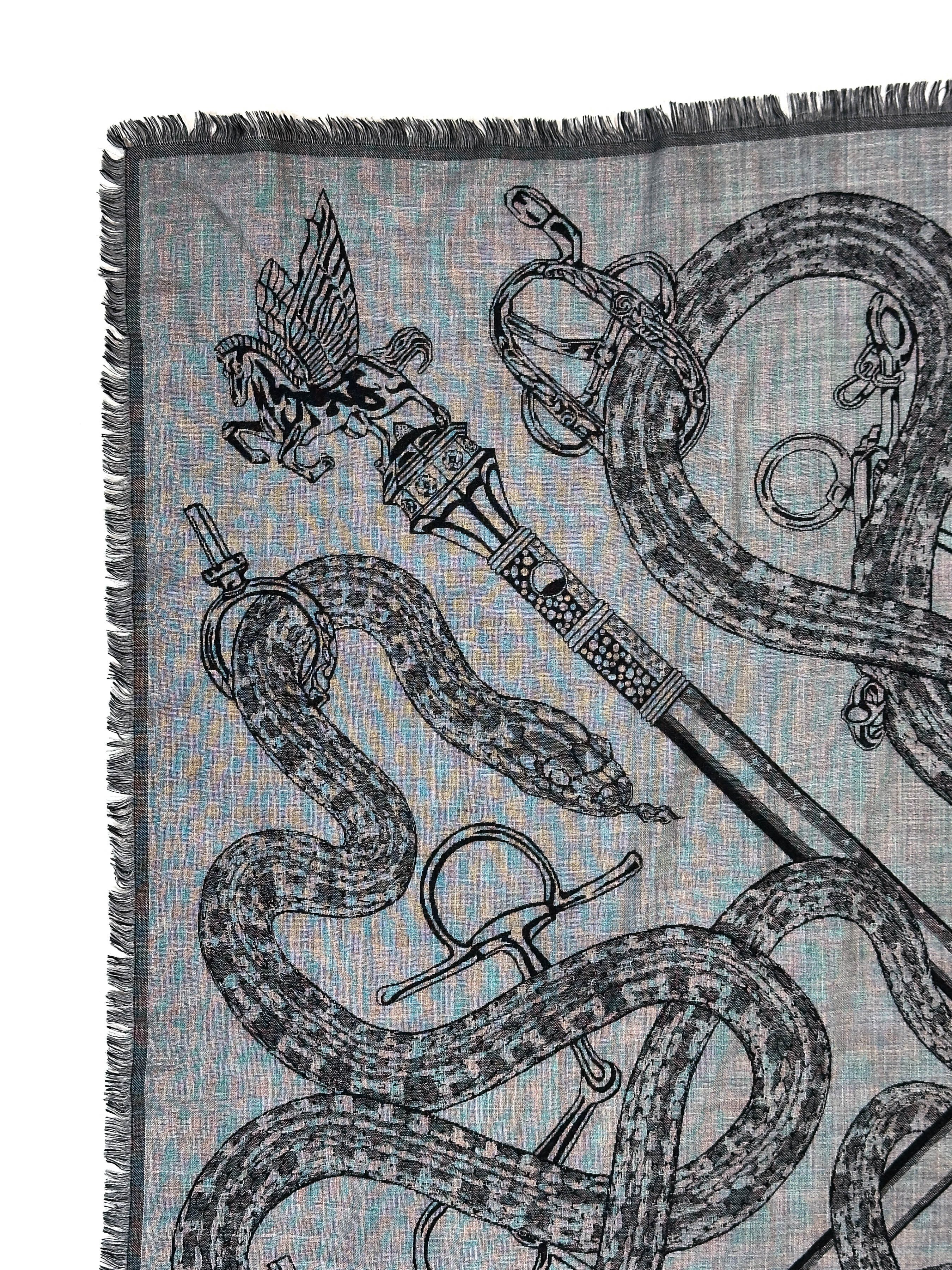 Hermès Caducee Rock Cashmere Silk 100