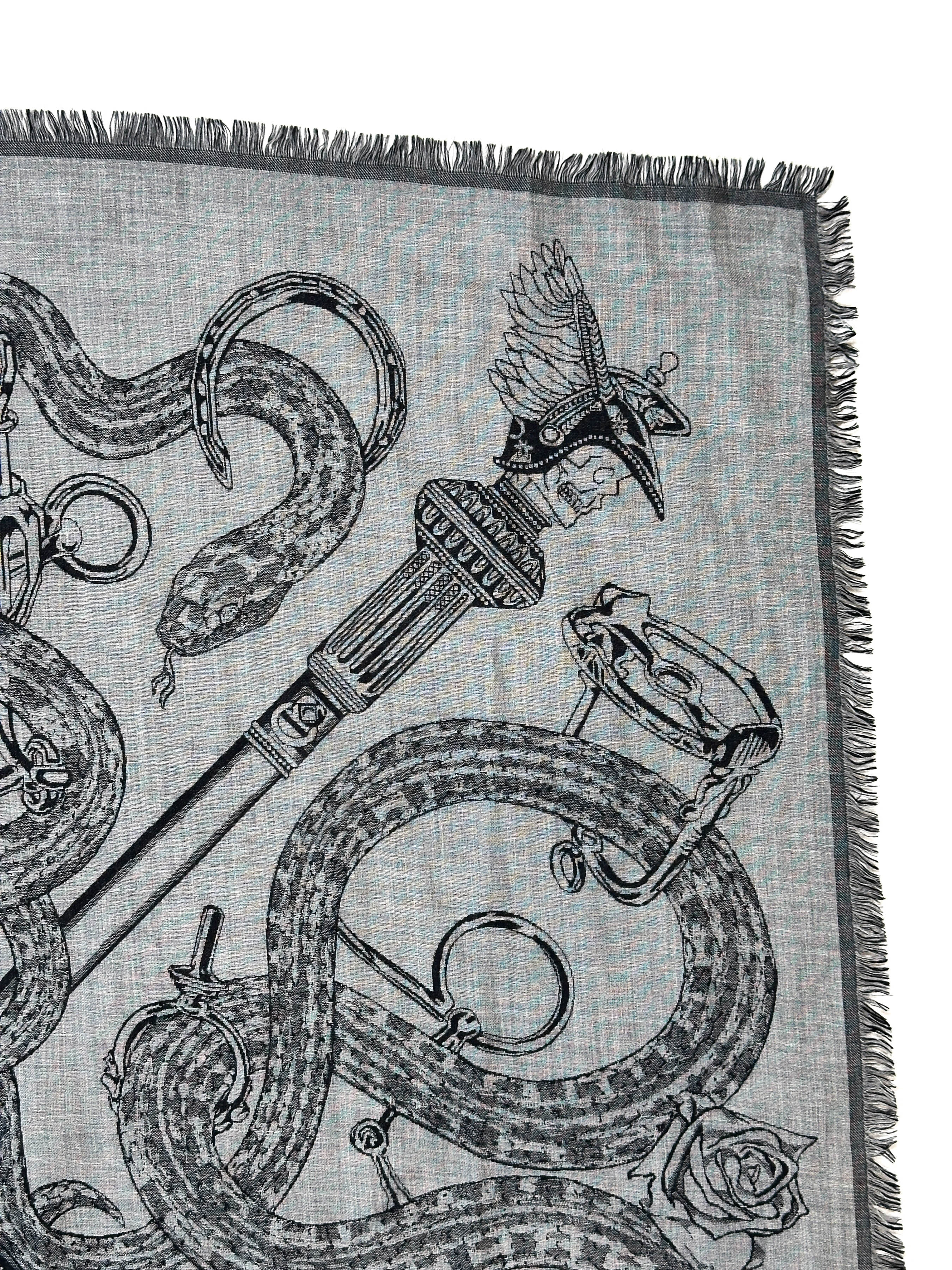 Hermès Caducee Rock Cashmere Silk 100