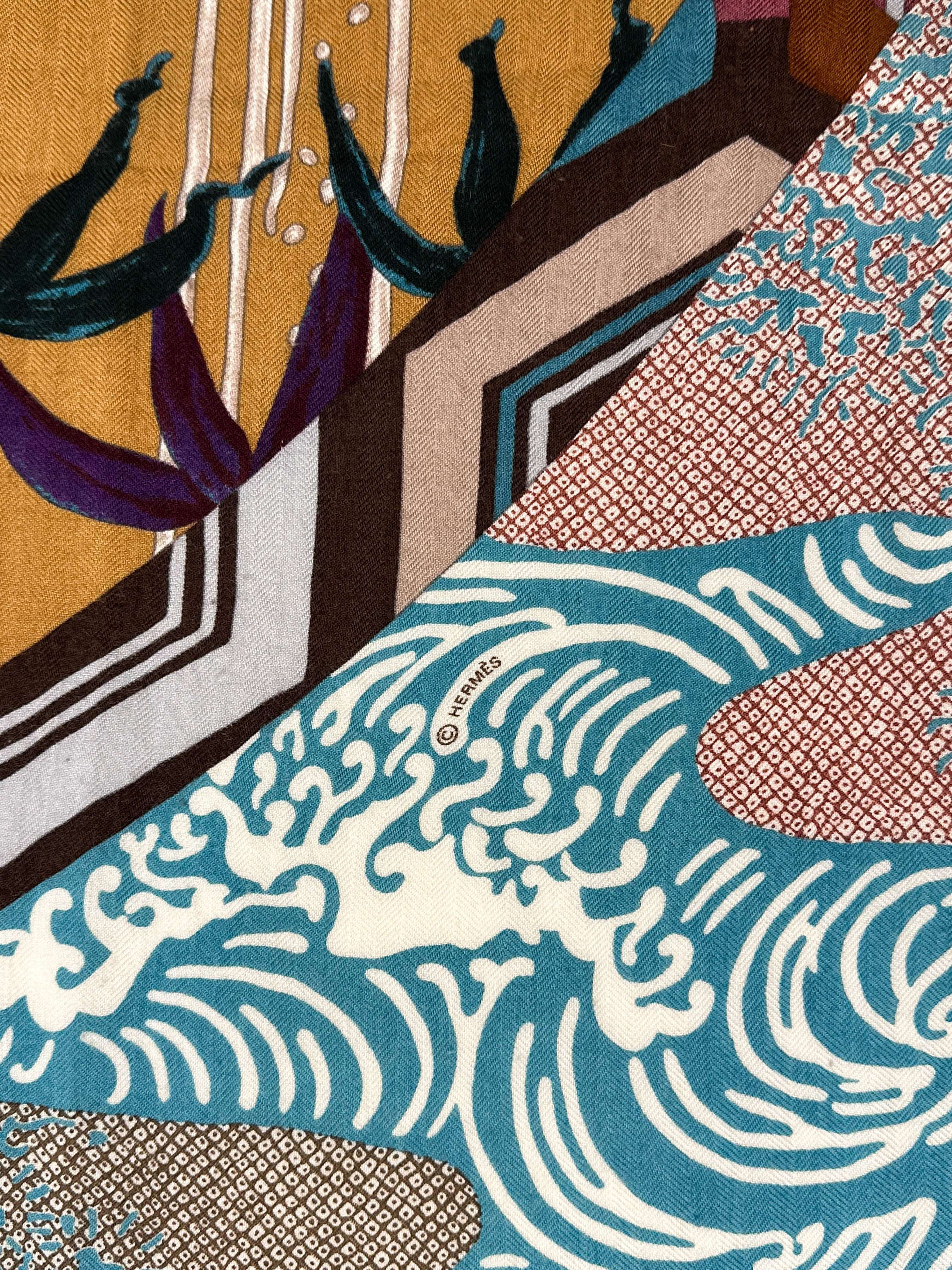 Hermès Ex-Libris en Kimonos Cashmere Silk 140