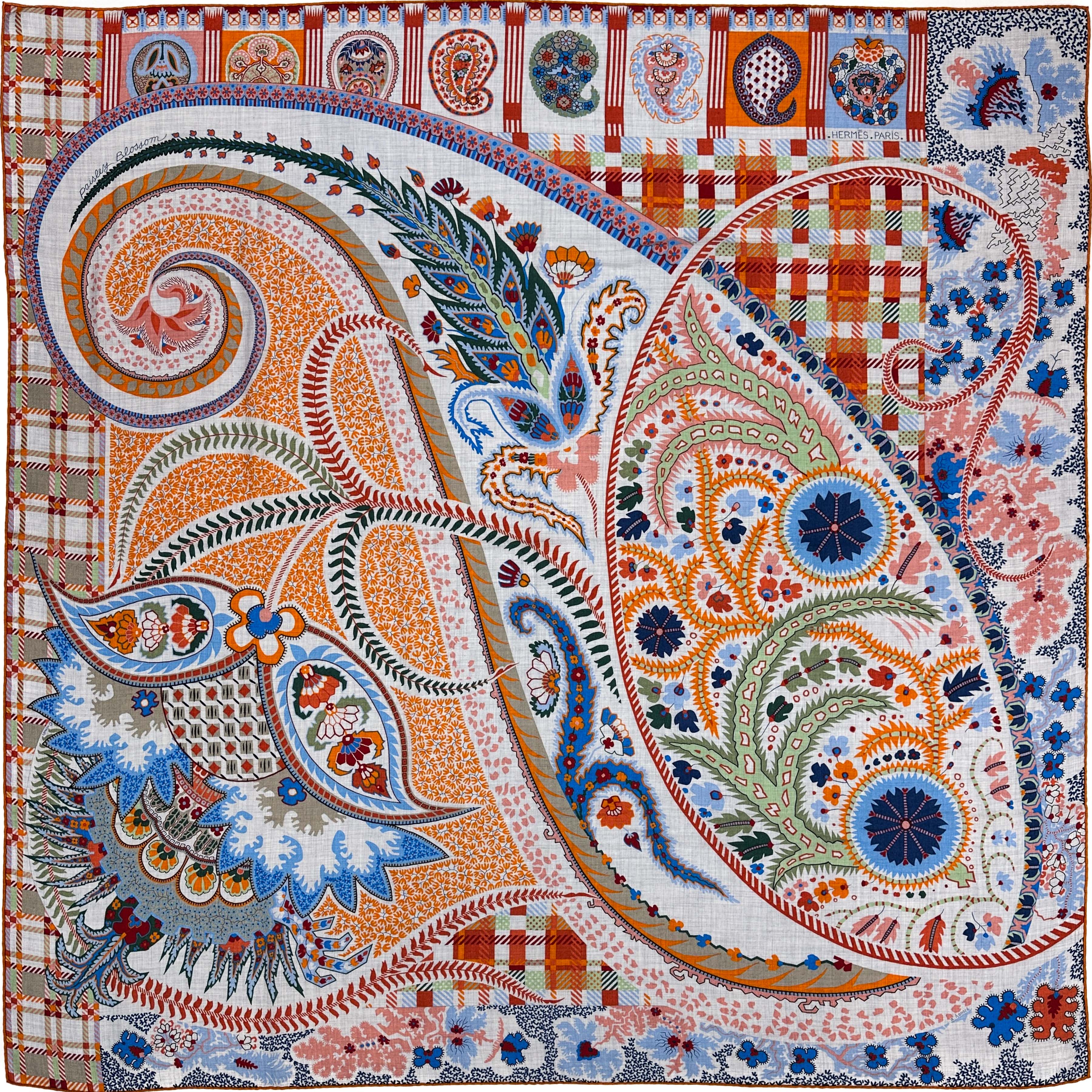 Hermès Paisley Blossom Cashmere Silk 140