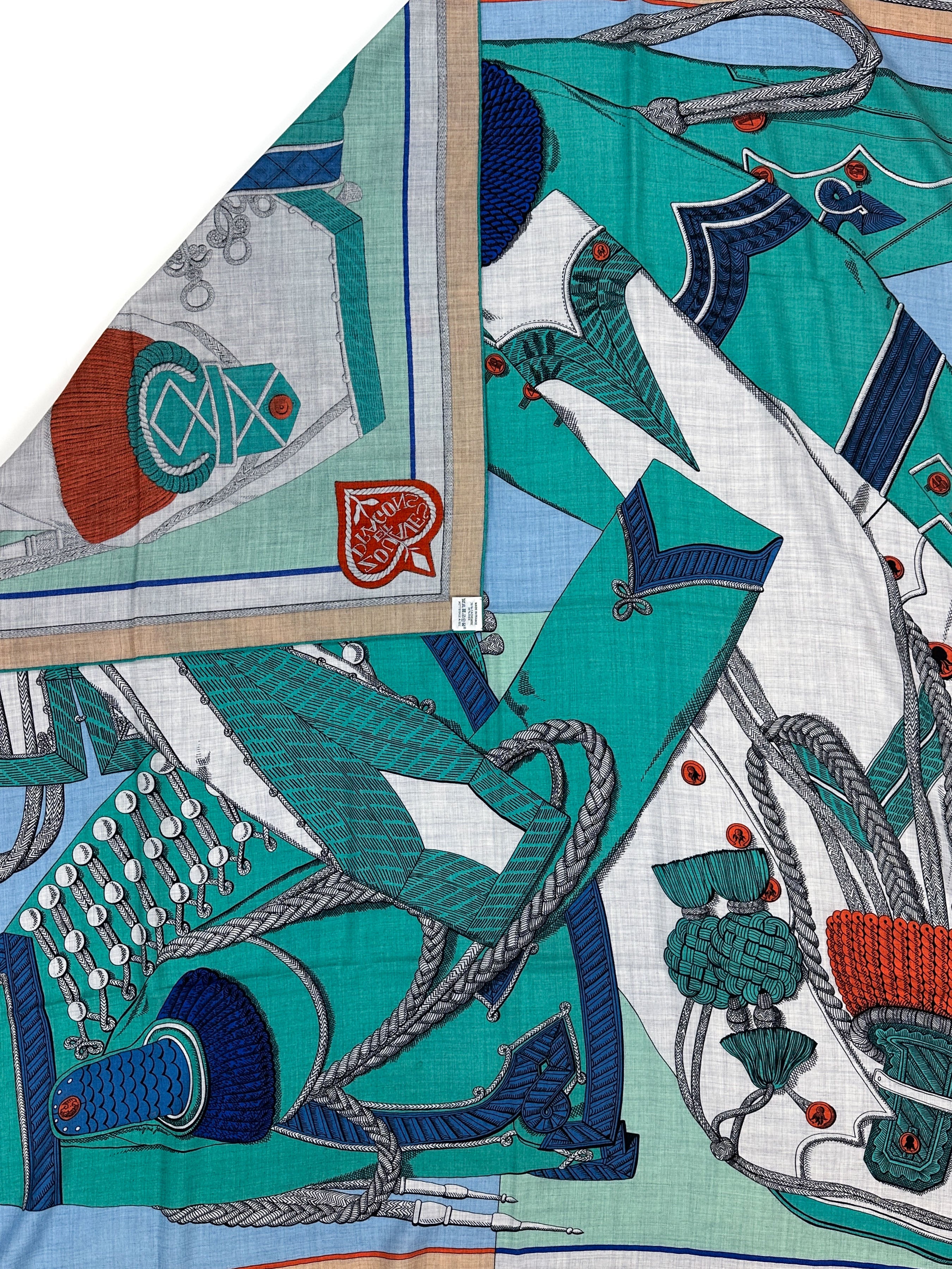 Hermès Zouaves et Dragons Cashmere Silk 140