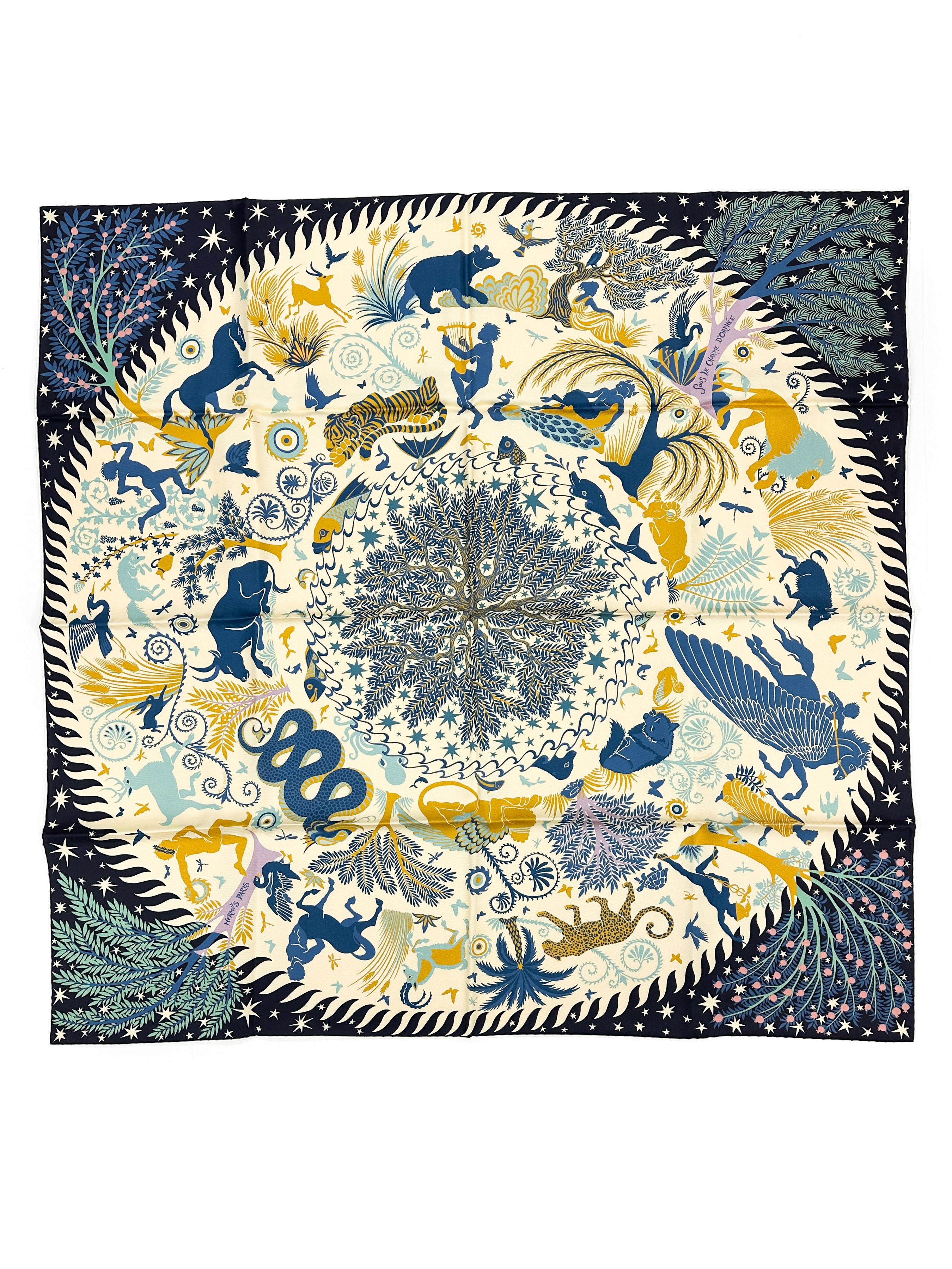 Hermès Sous le Charme d'Orphée Double Face 90