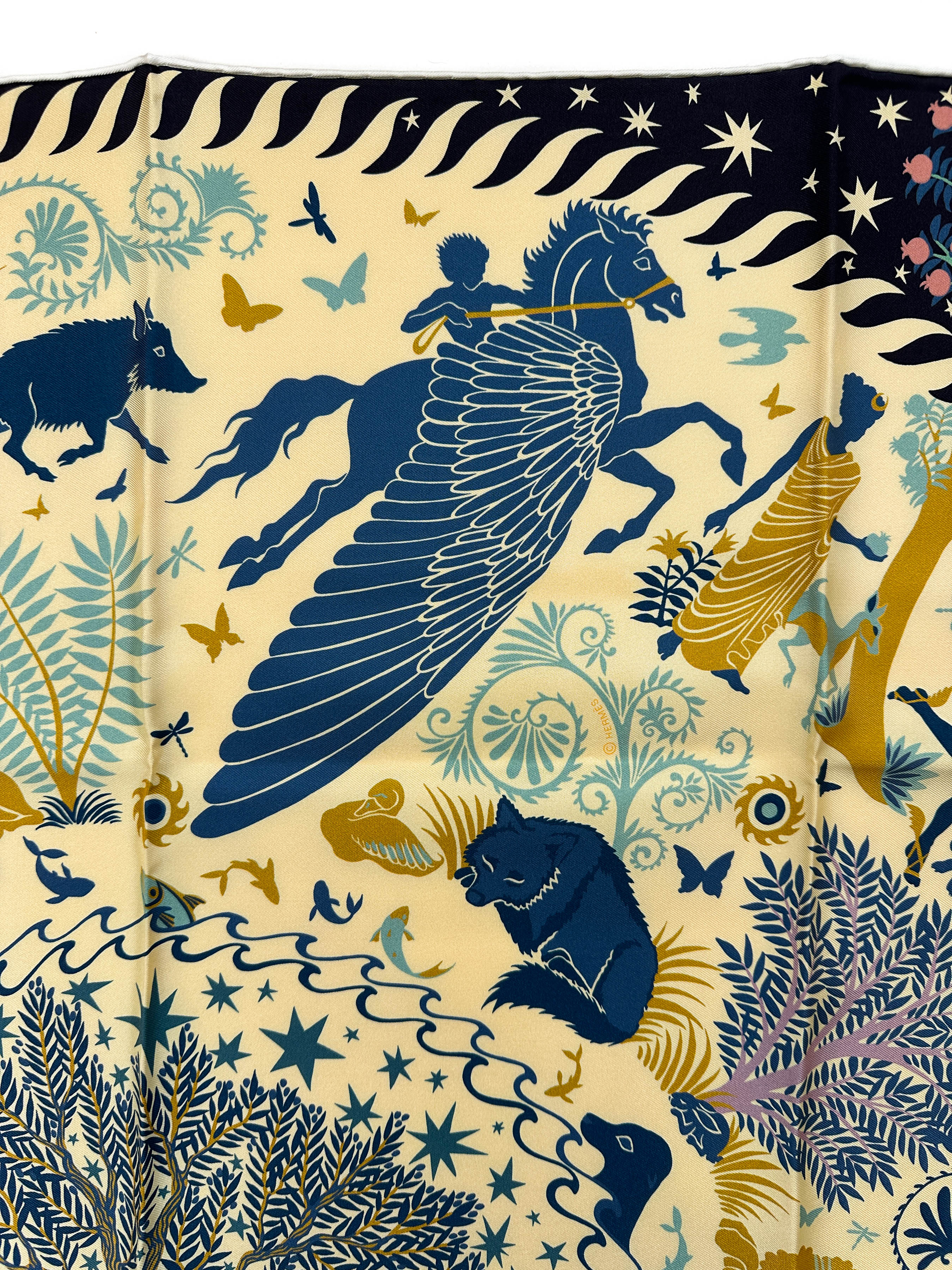 Hermès Sous le Charme d'Orphée Double Face 90