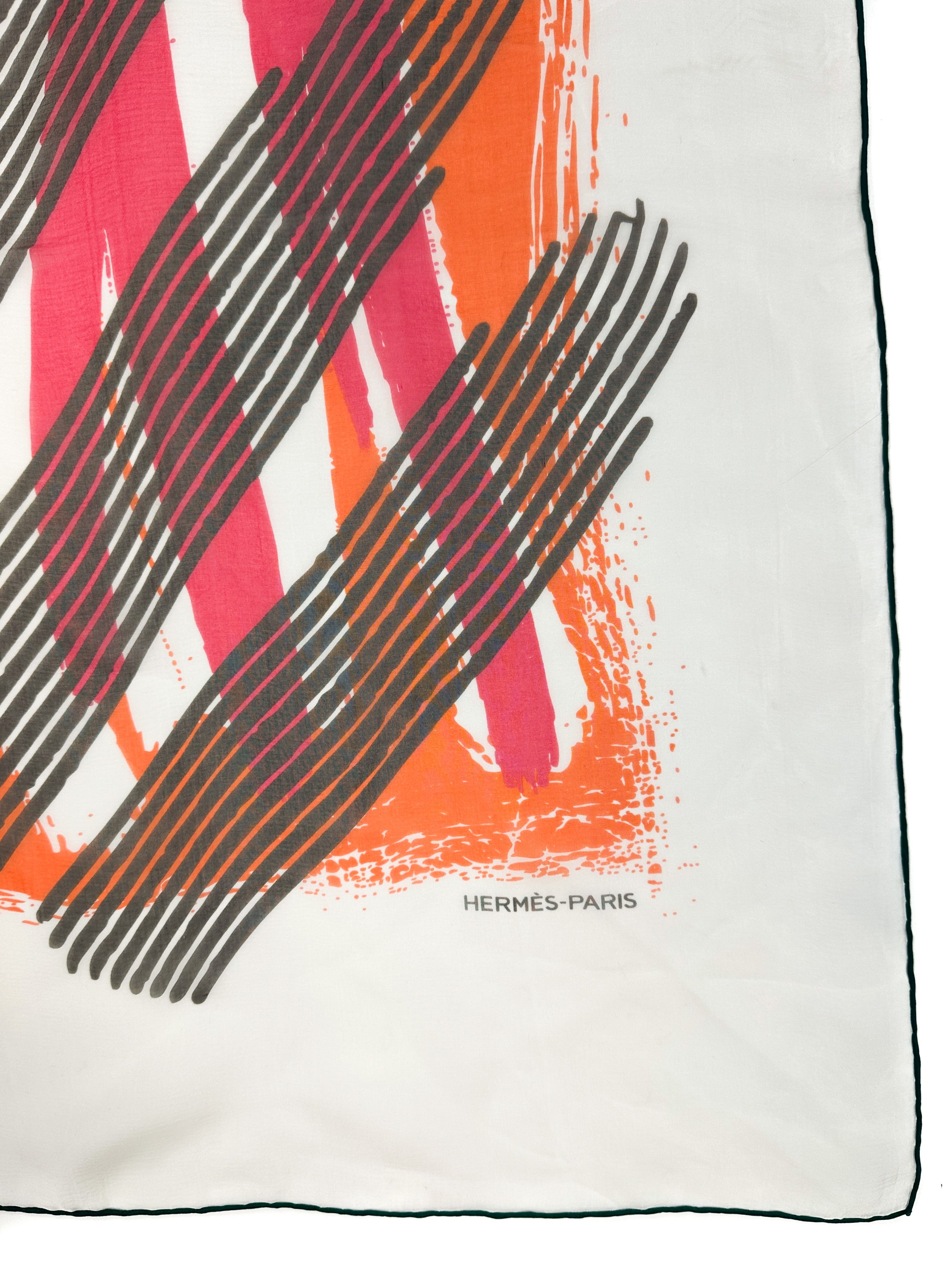Hermès Big H Madras Mousseline 140