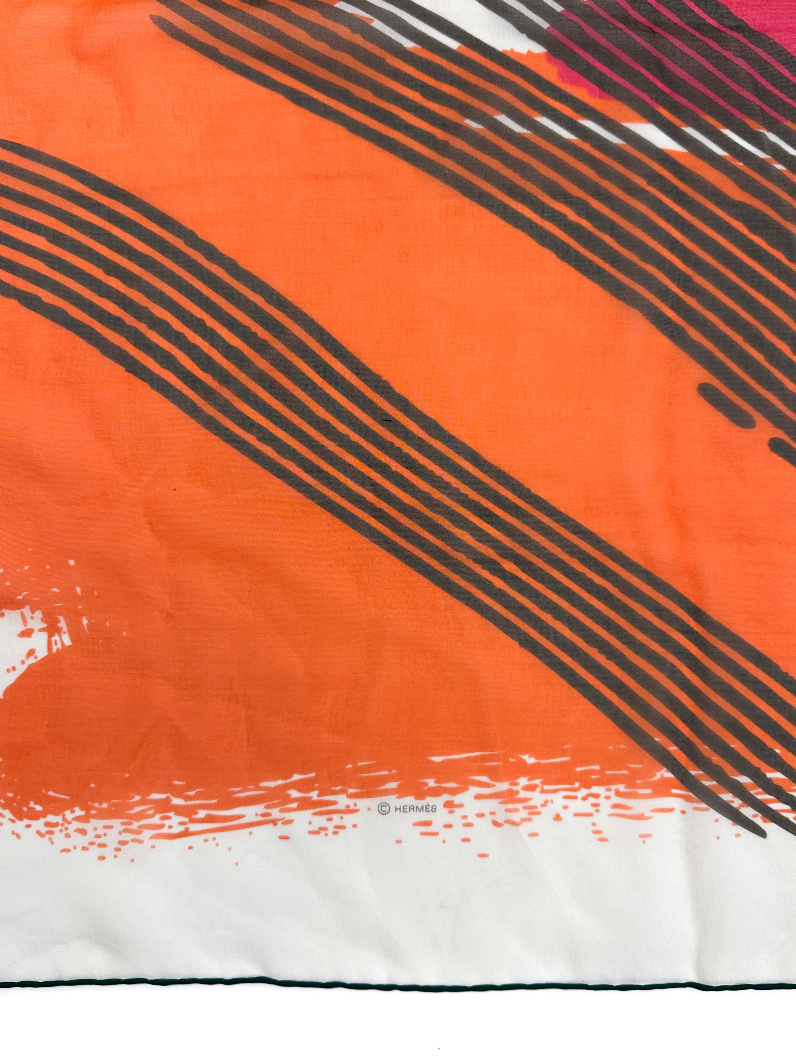 Hermès Big H Madras Mousseline 140