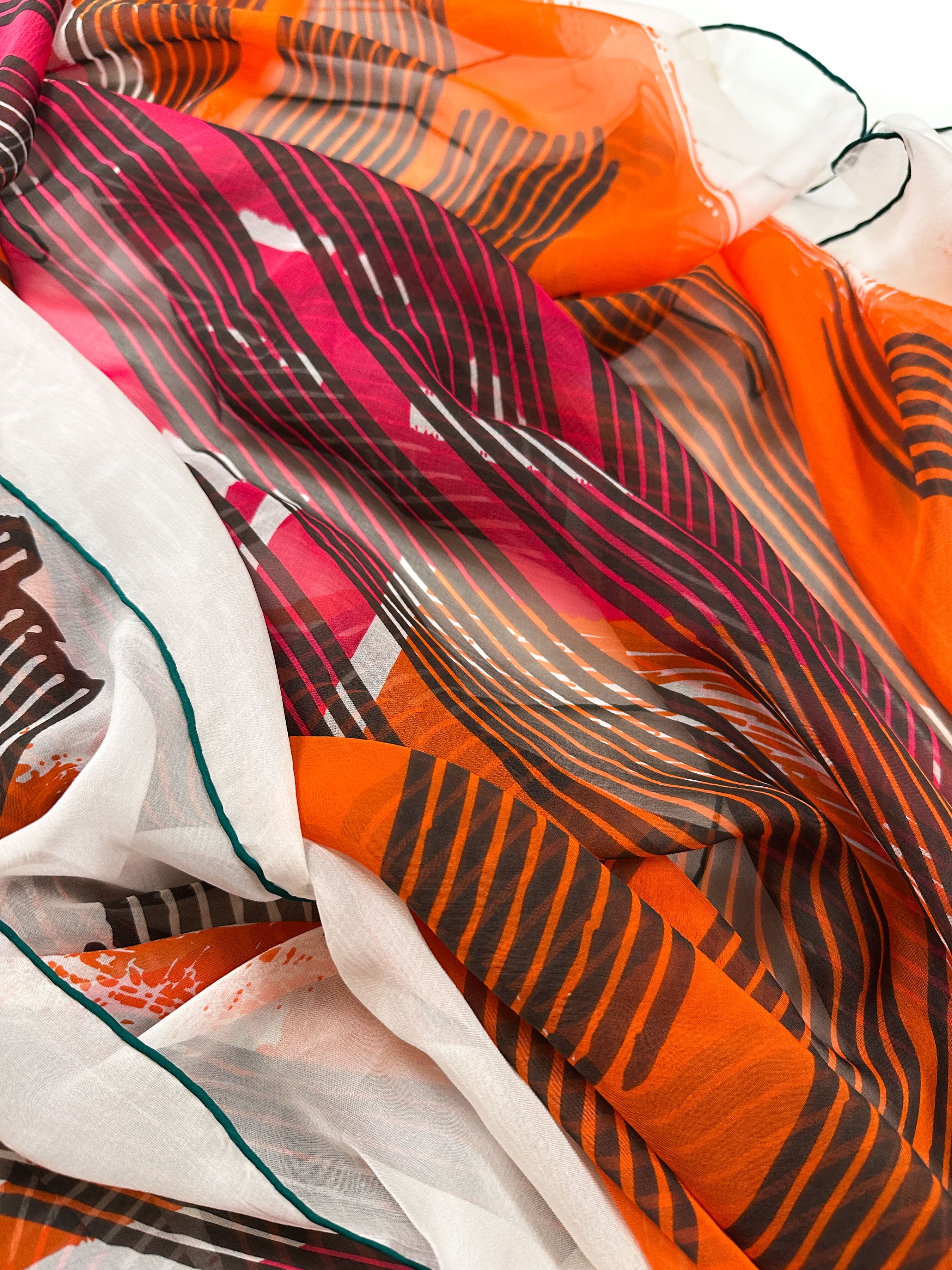 Hermès Big H Madras Mousseline 140