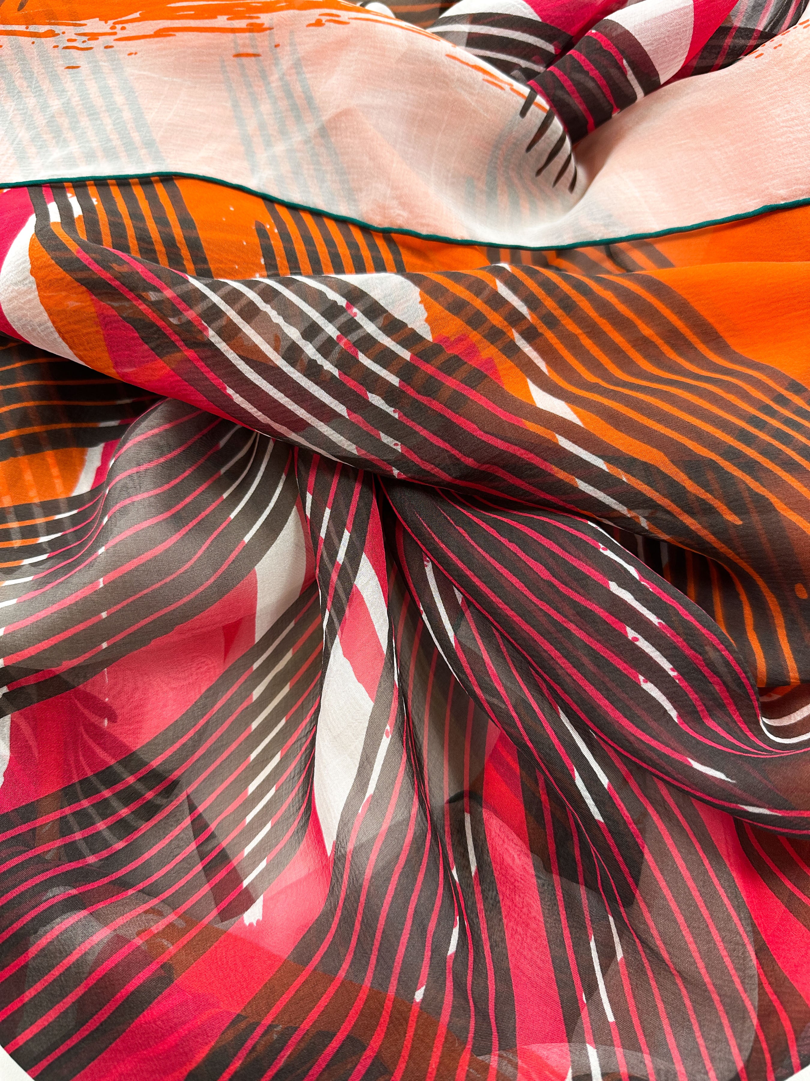 Hermès Big H Madras Mousseline 140