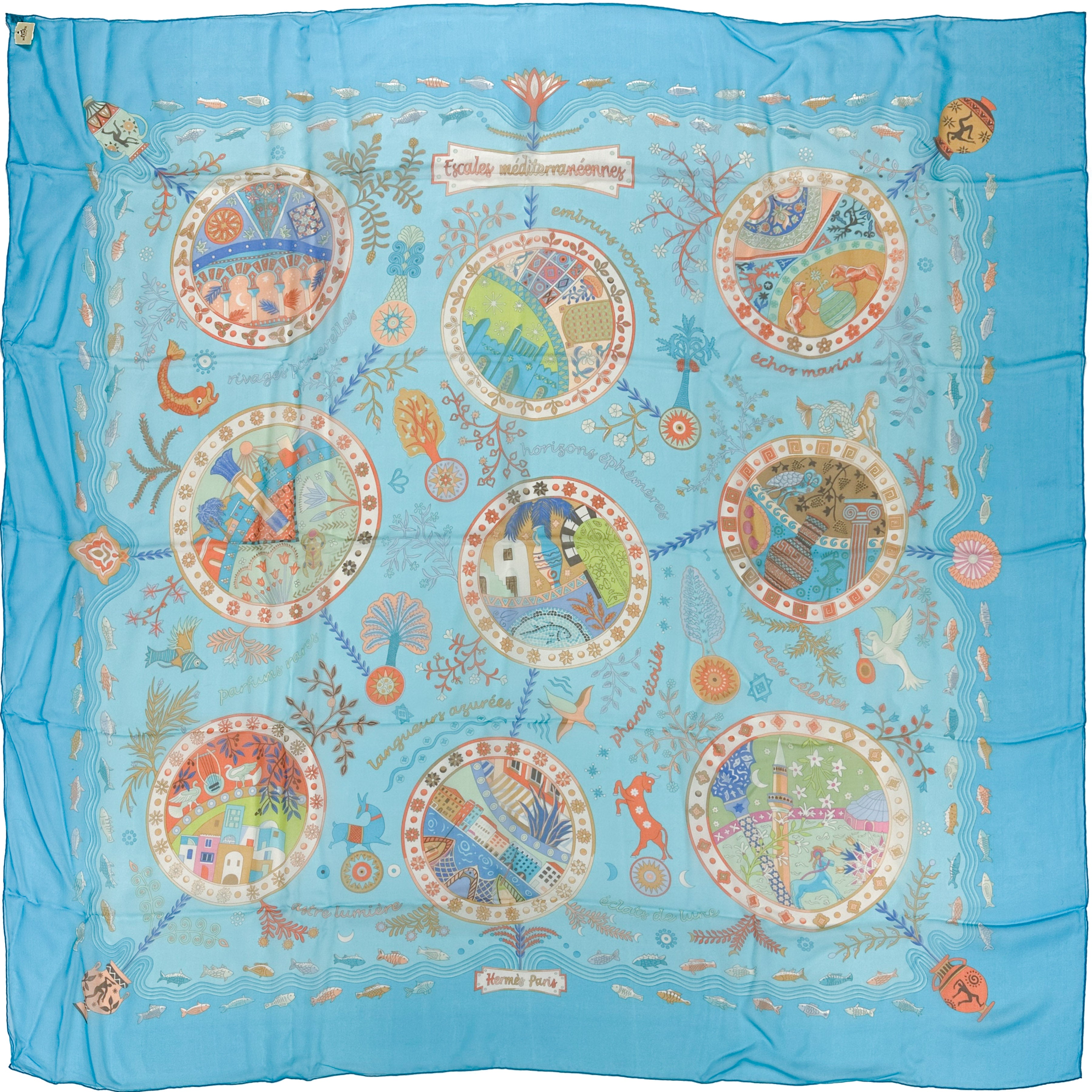 Hermès Escales Méditerranéennes Mousseline 140