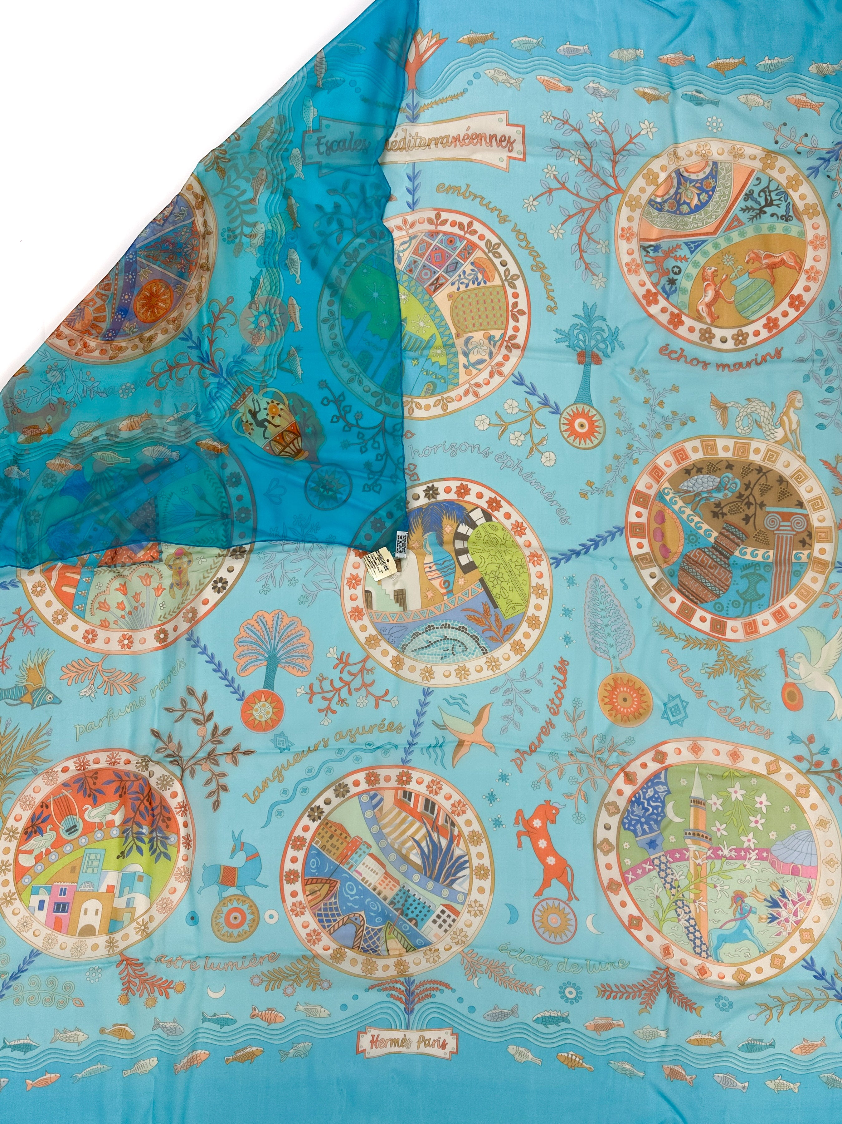 Hermès Escales Méditerranéennes Mousseline 140