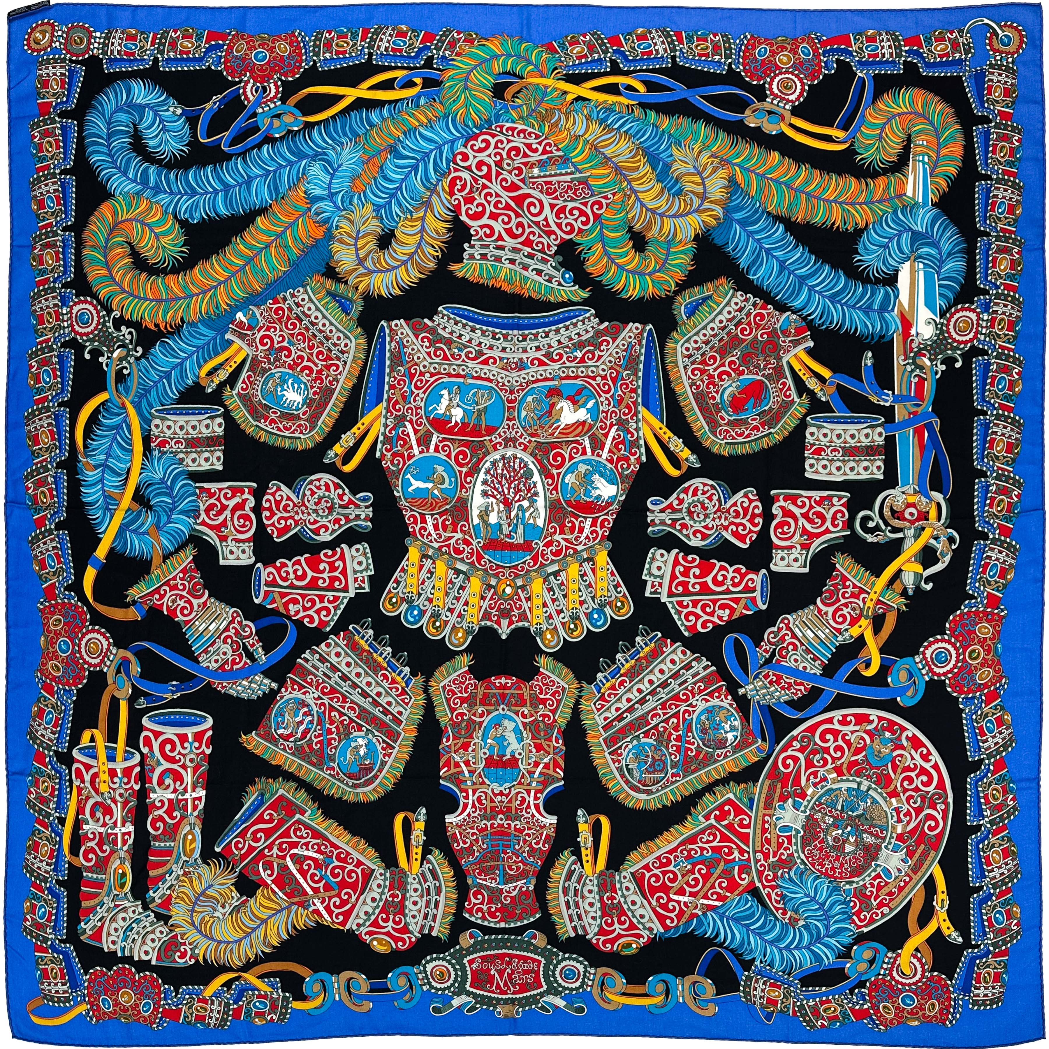 Hermès Sous L'Egide de Mars Cashmere Silk 140