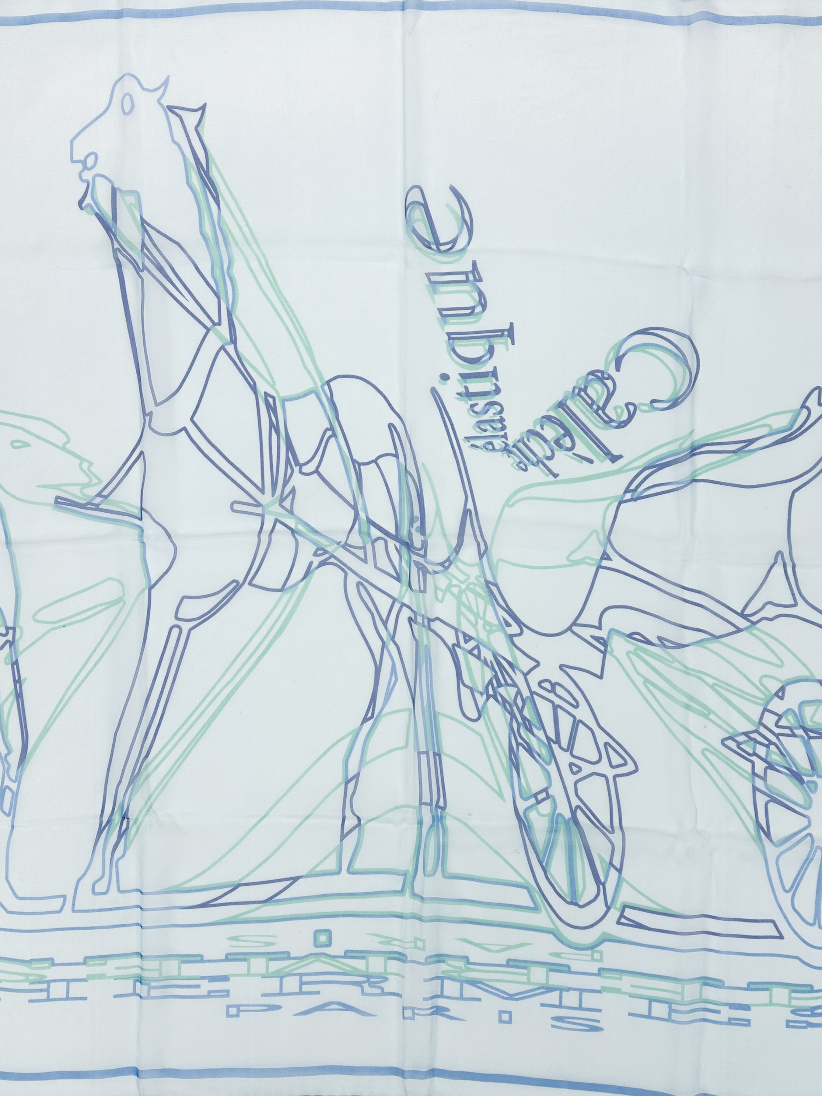 Hermès Calèche élastique Finesse Mousseline 90