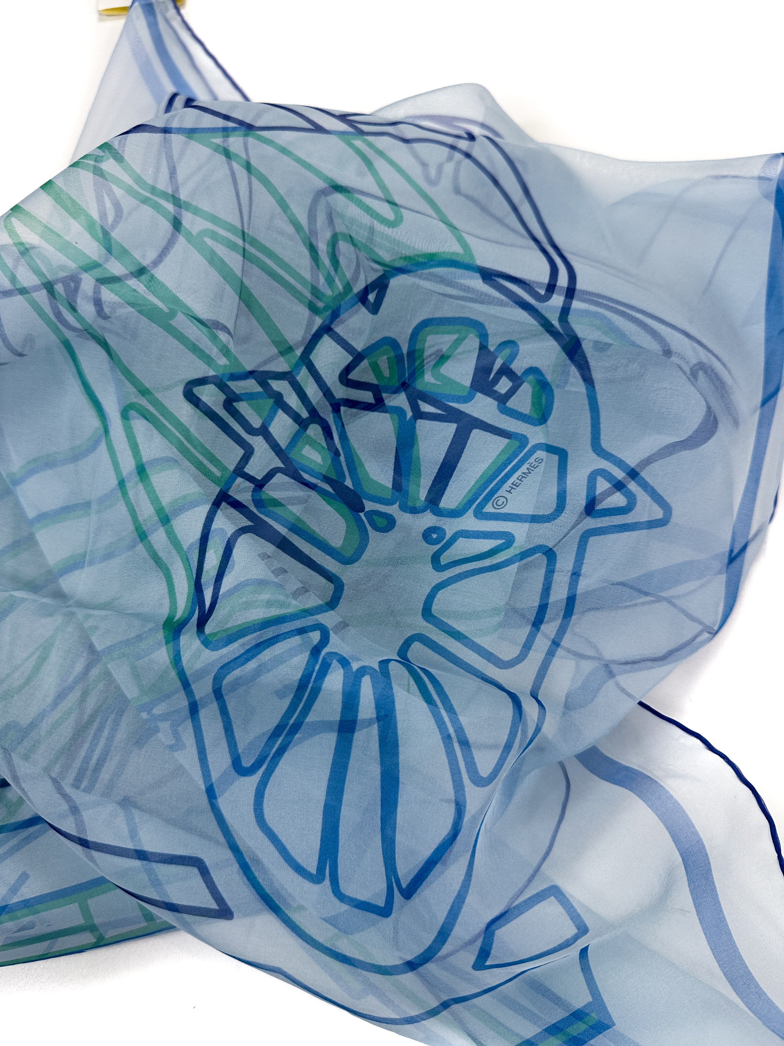 Hermès Calèche élastique Finesse Mousseline 90