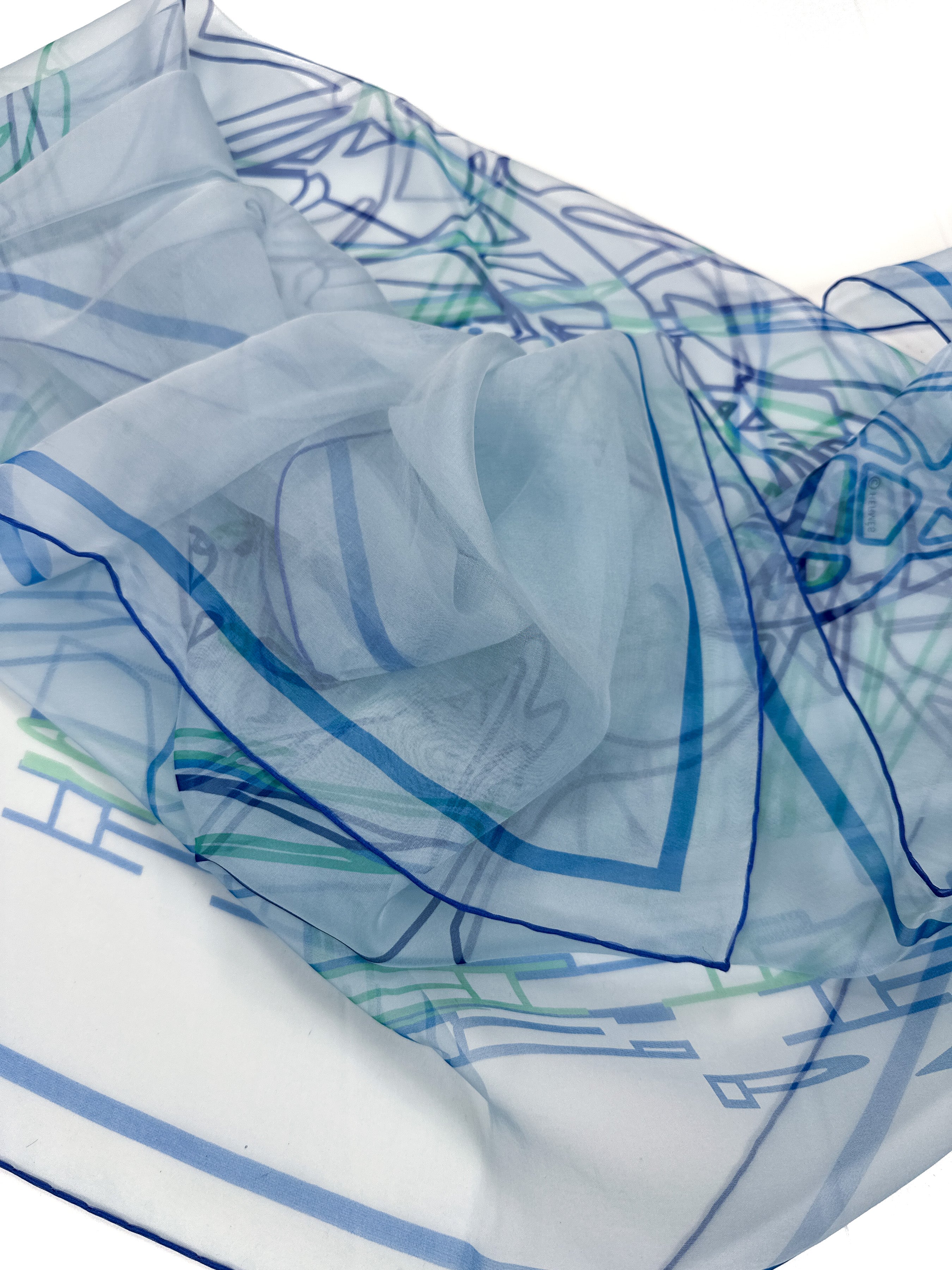 Hermès Calèche élastique Finesse Mousseline 90