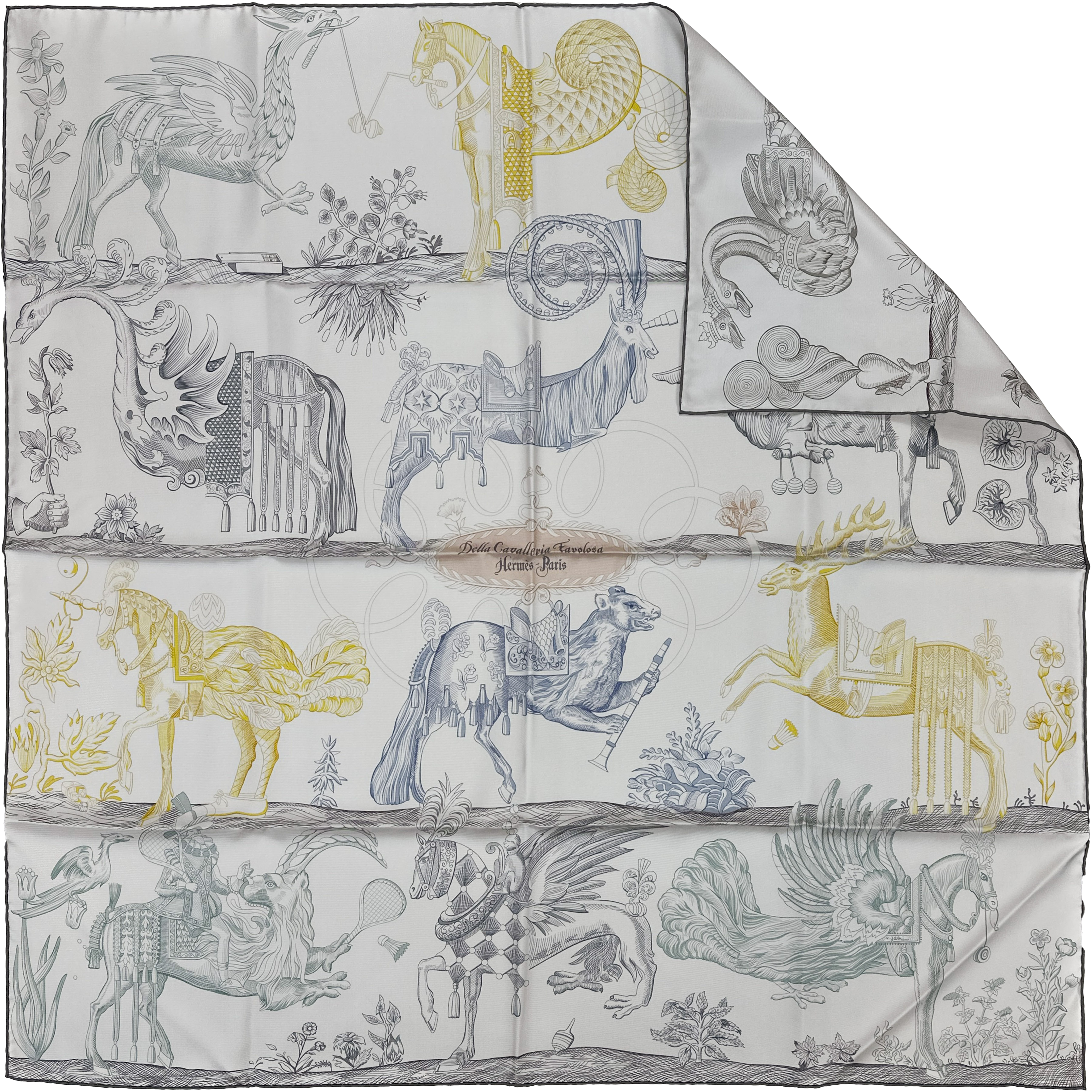 Hermès Della Cavalleria Favolosa Double Face 90