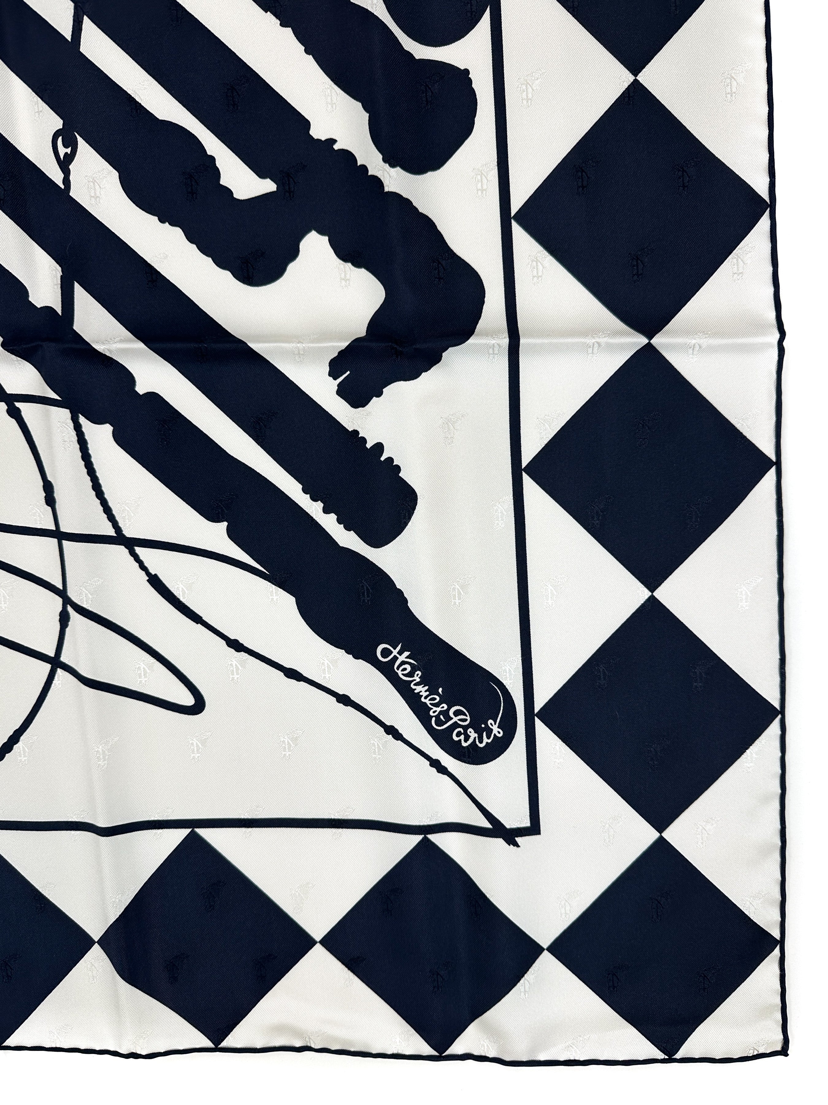 Hermès Fouets et Badines Jacquard Silk 140