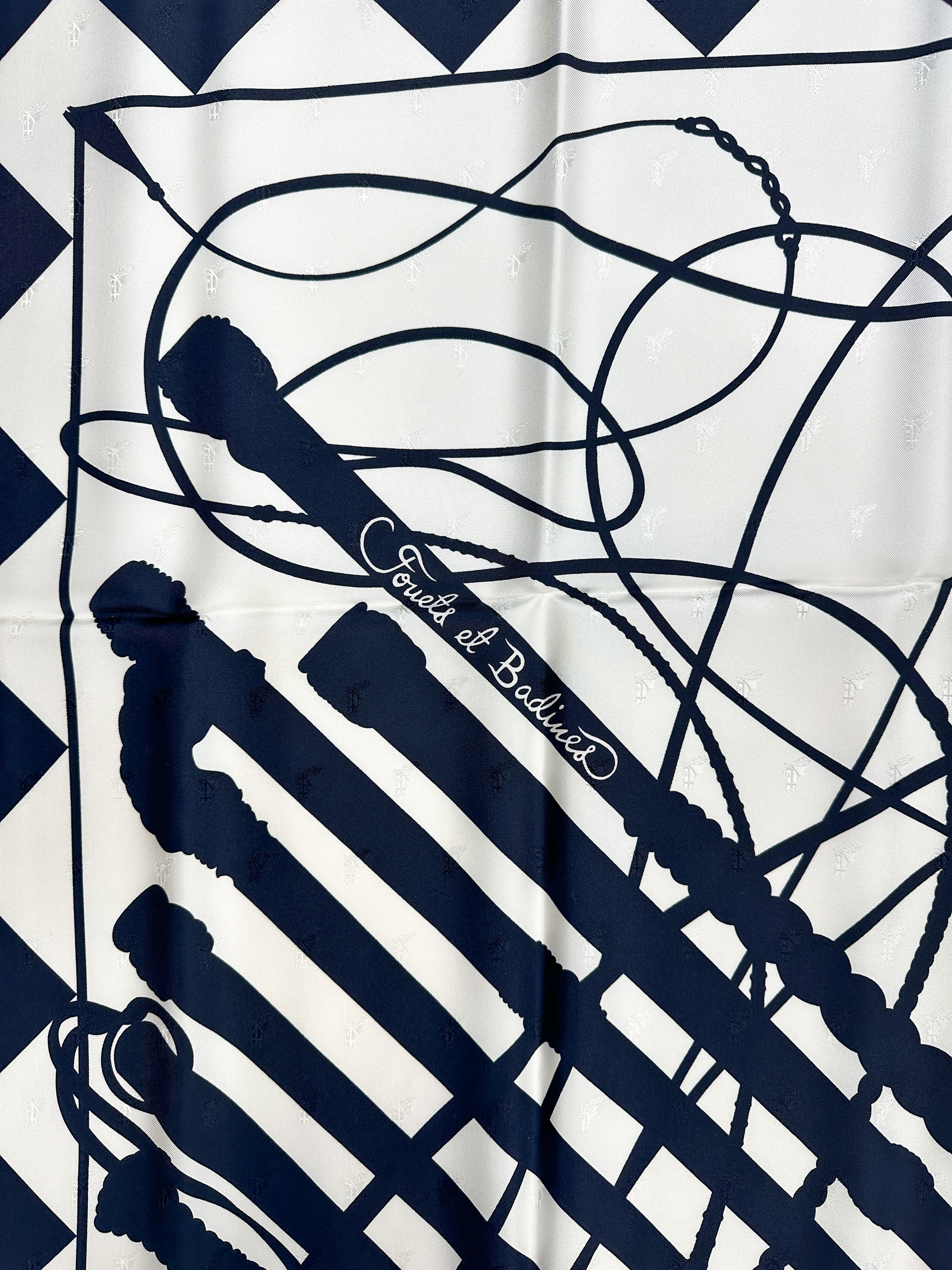 Hermès Fouets et Badines Jacquard Silk 140
