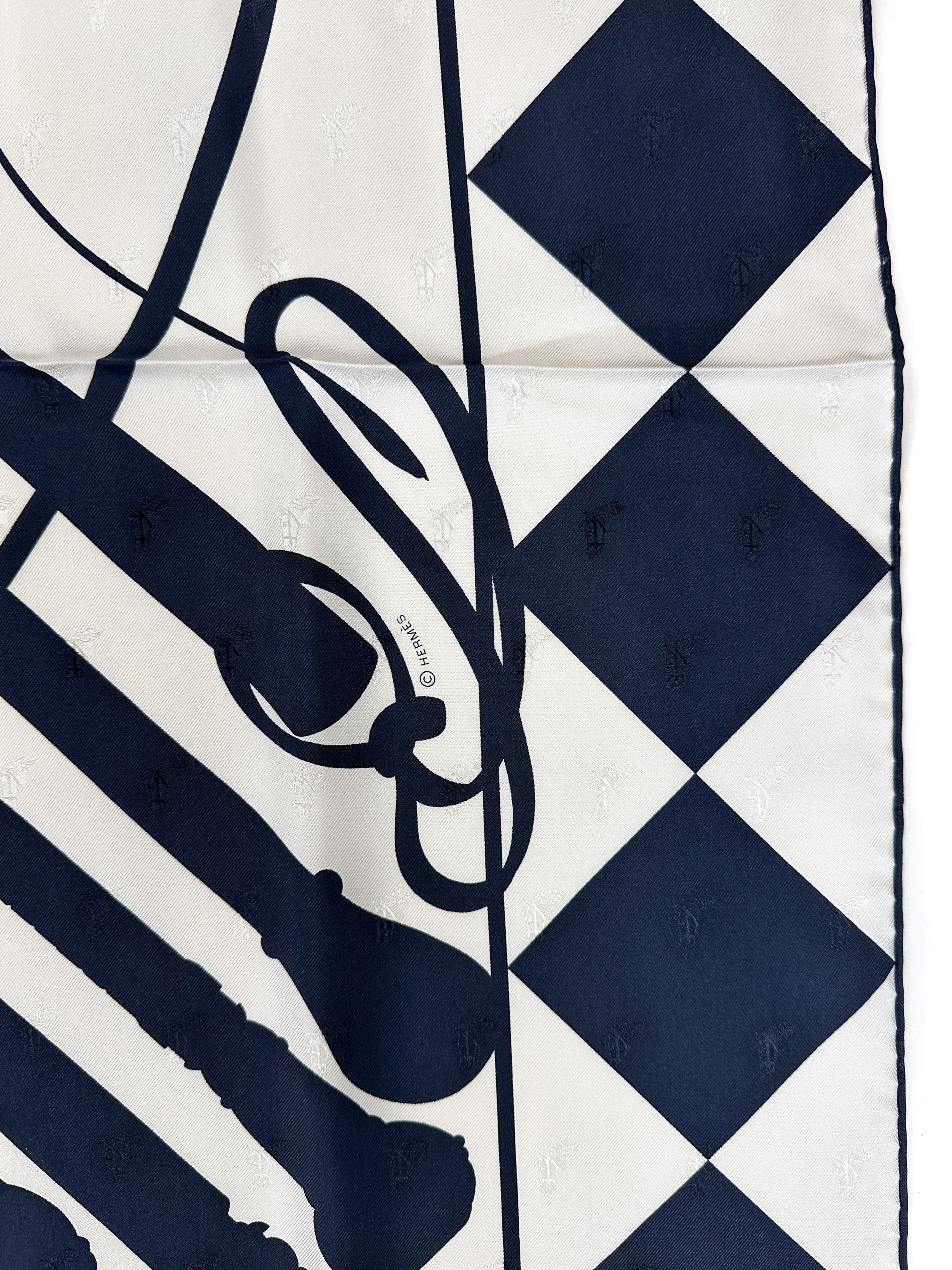 Hermès Fouets et Badines Jacquard Silk 140