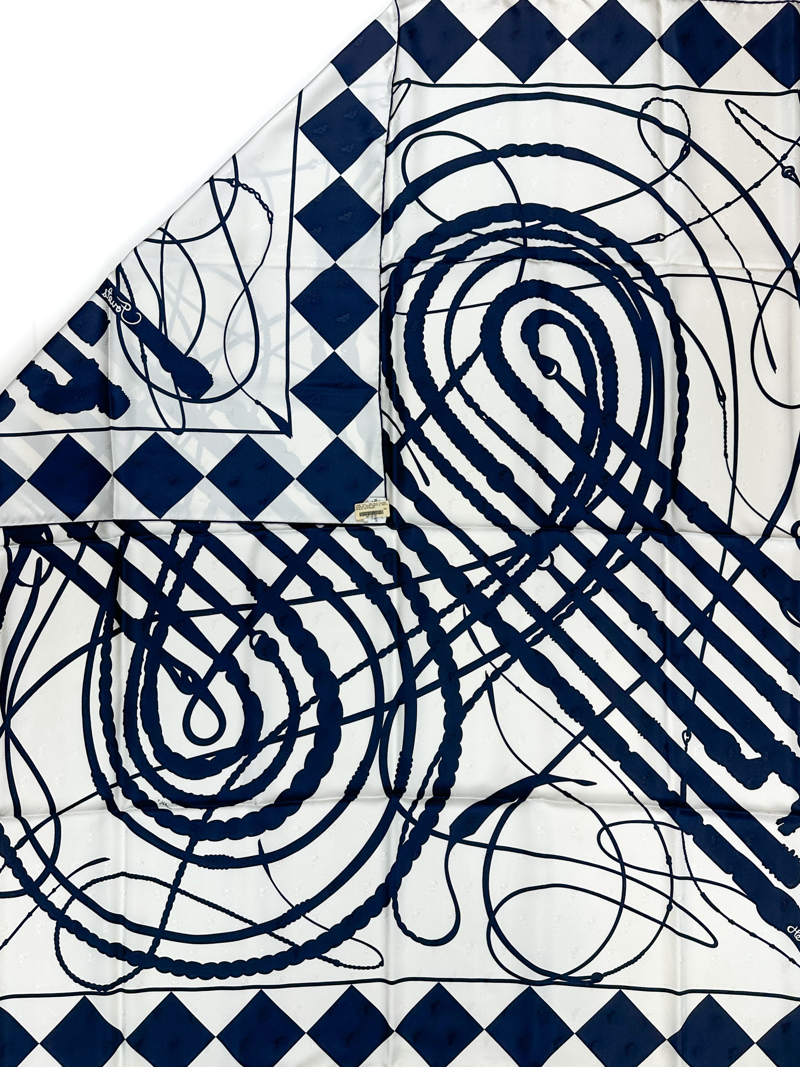 Hermès Fouets et Badines Jacquard Silk 140
