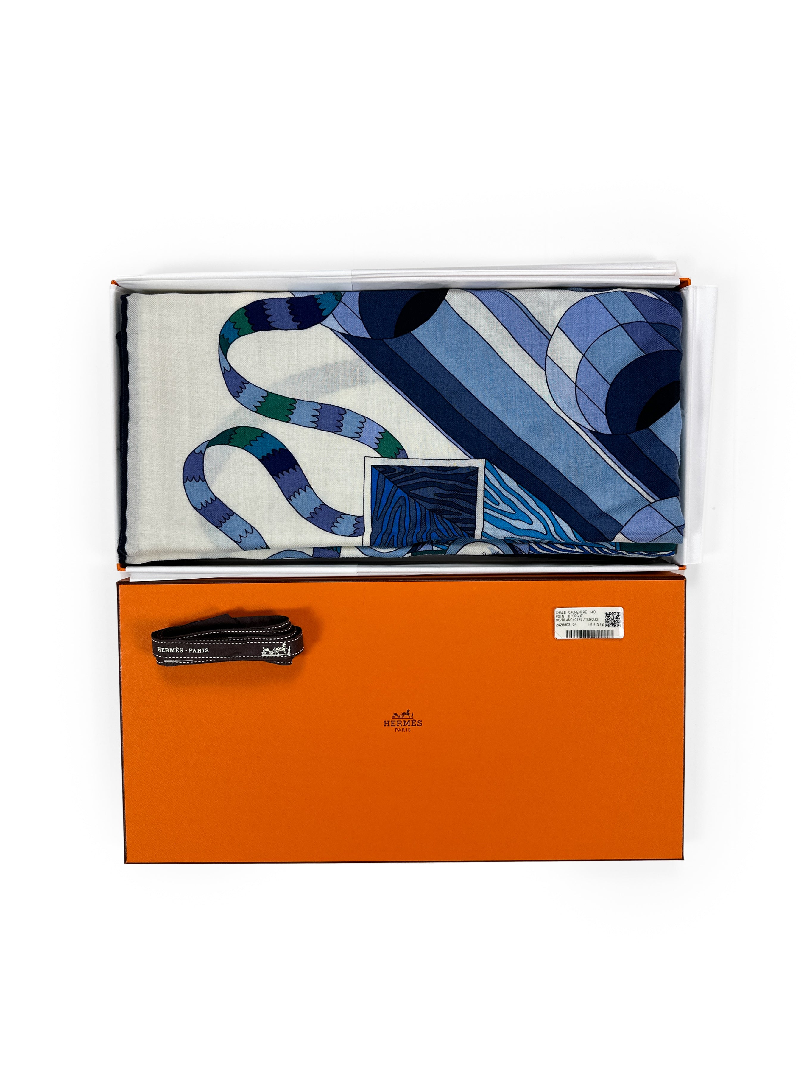 Hermès Point d'orgue Cashmere Silk 140